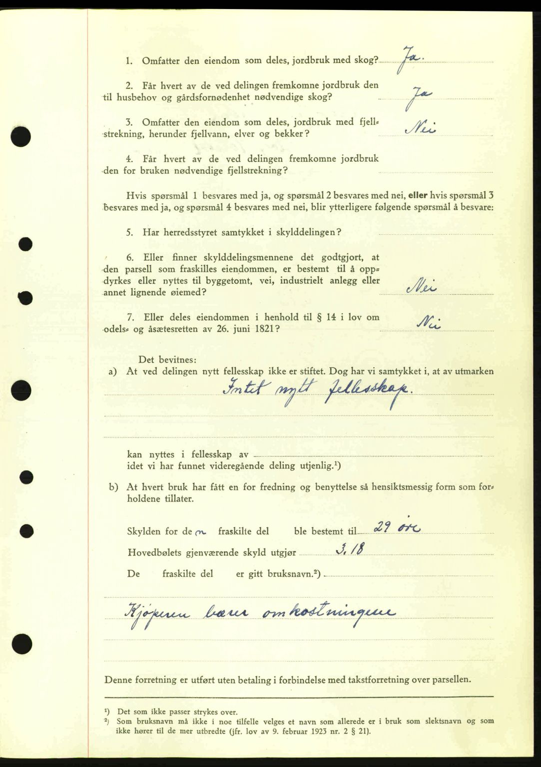 Nedenes sorenskriveri, AV/SAK-1221-0006/G/Gb/Gba/L0052: Mortgage book no. A6a, 1944-1945, Diary no: : 1090/1944