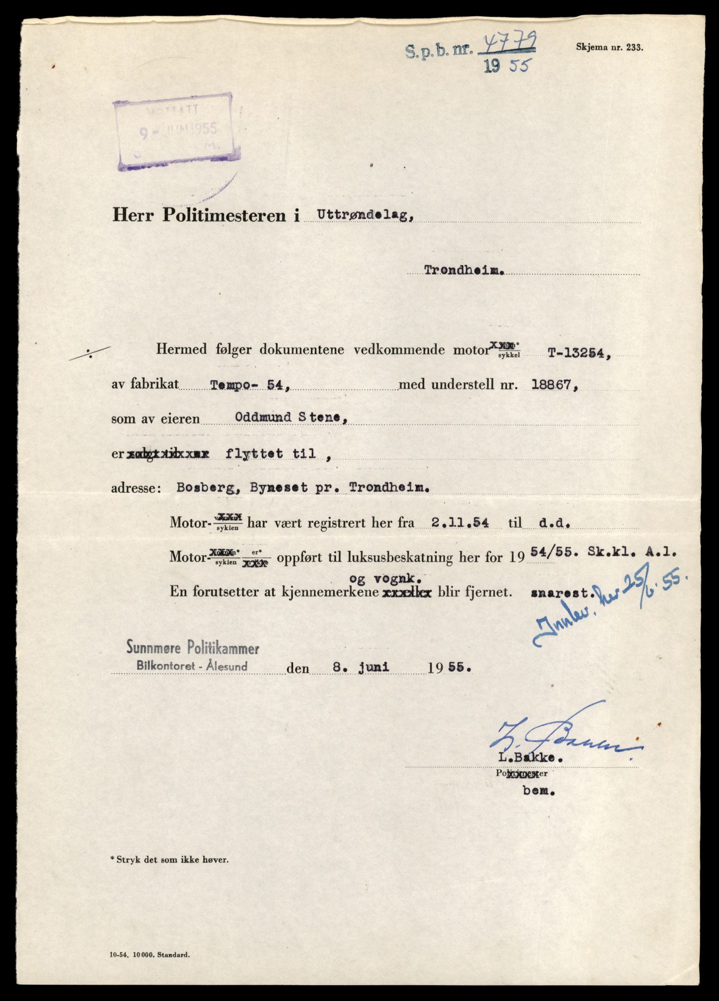 Møre og Romsdal vegkontor - Ålesund trafikkstasjon, AV/SAT-A-4099/F/Fe/L0039: Registreringskort for kjøretøy T 13361 - T 13530, 1927-1998, p. 2297