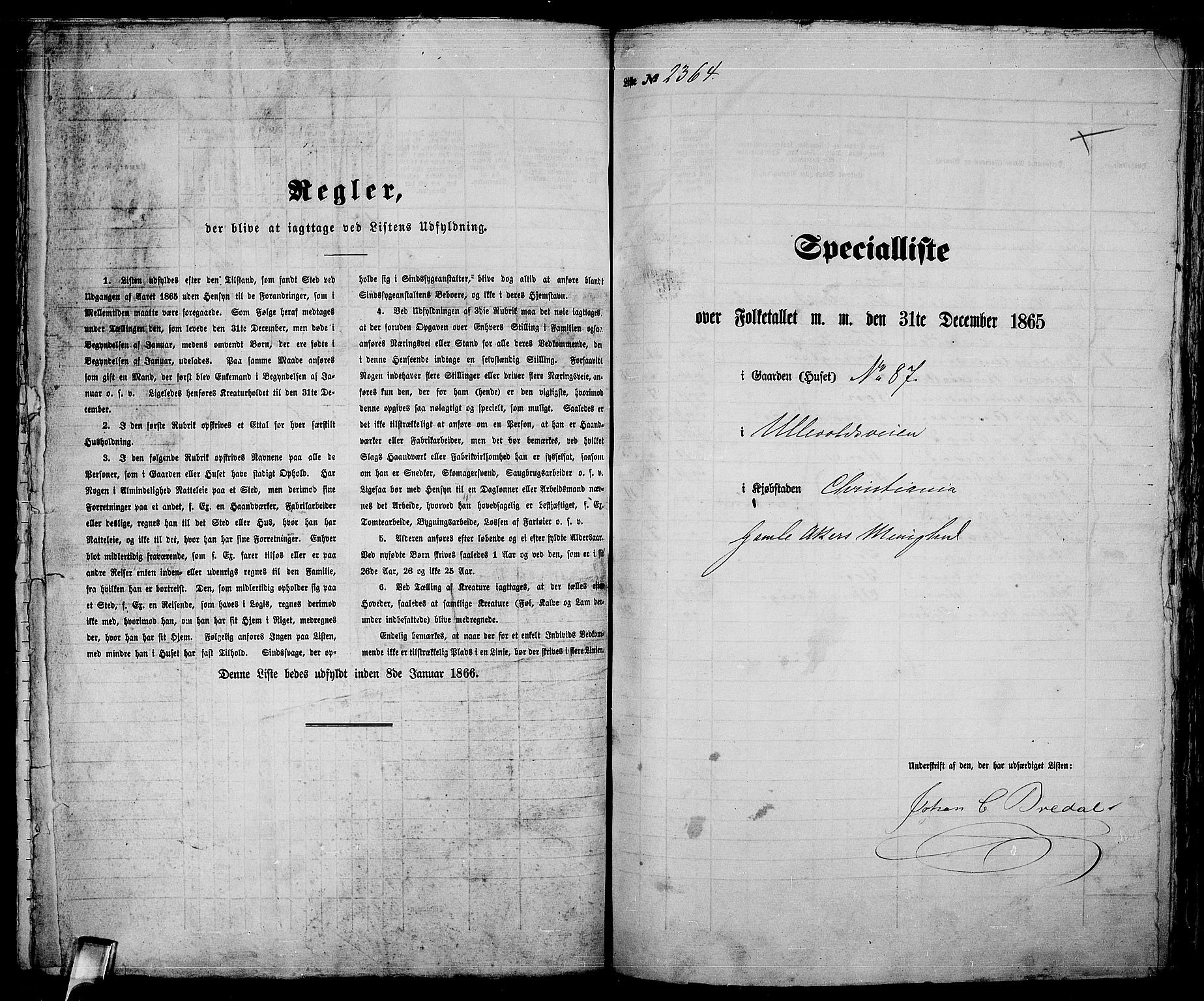 RA, 1865 census for Kristiania, 1865, p. 5259