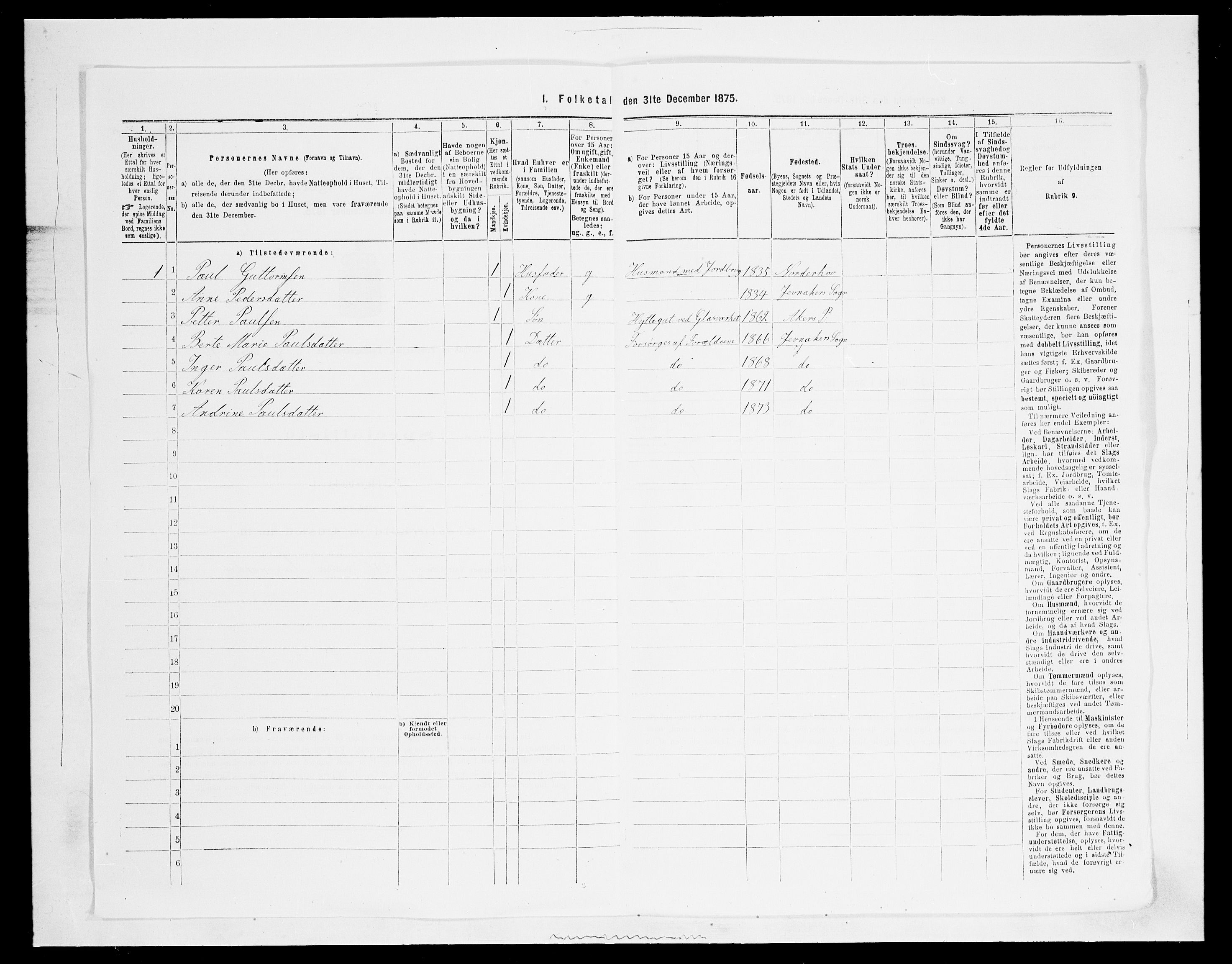 SAH, 1875 census for 0532P Jevnaker, 1875, p. 1702