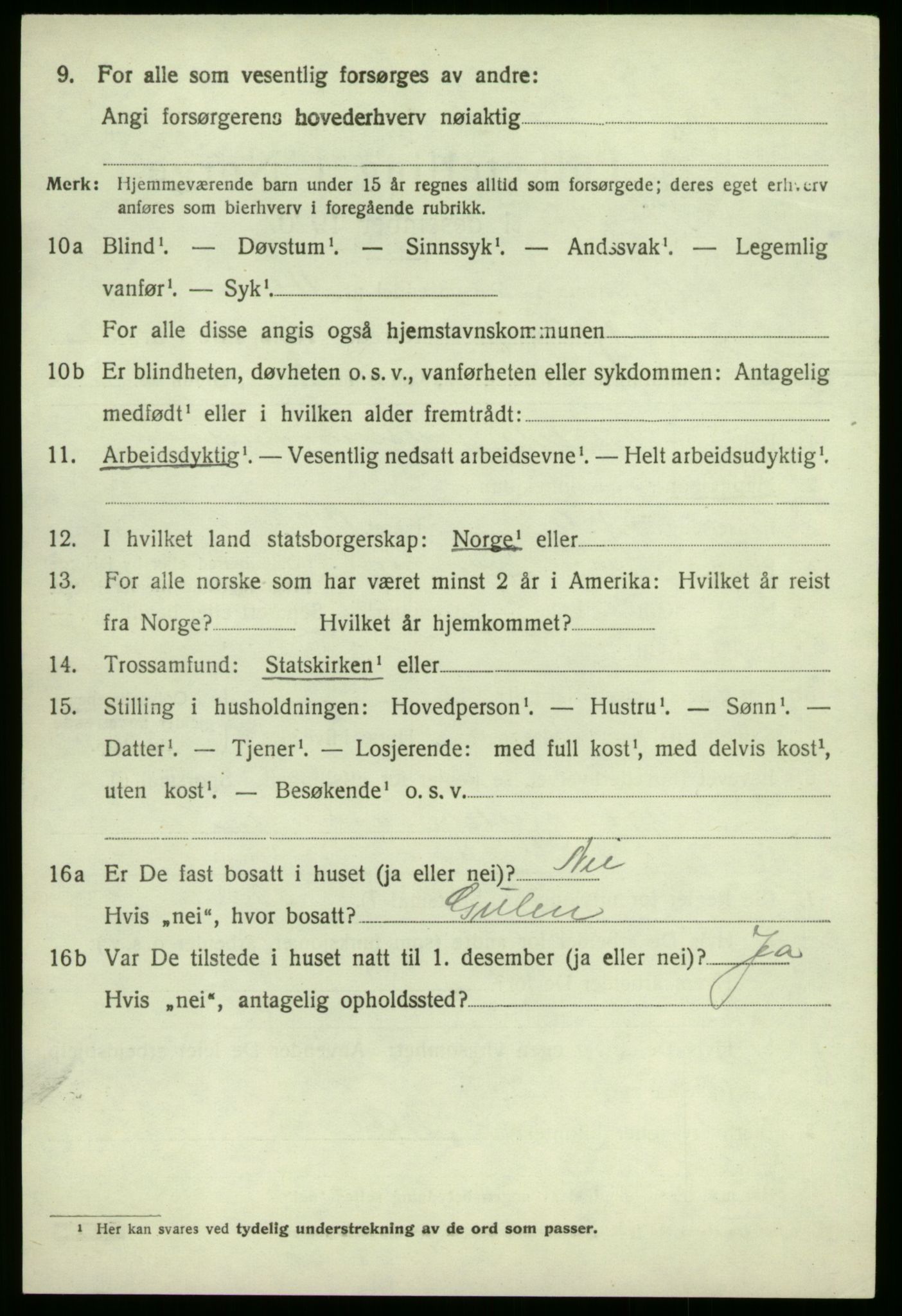 SAB, 1920 census for Kyrkjebø, 1920, p. 5942