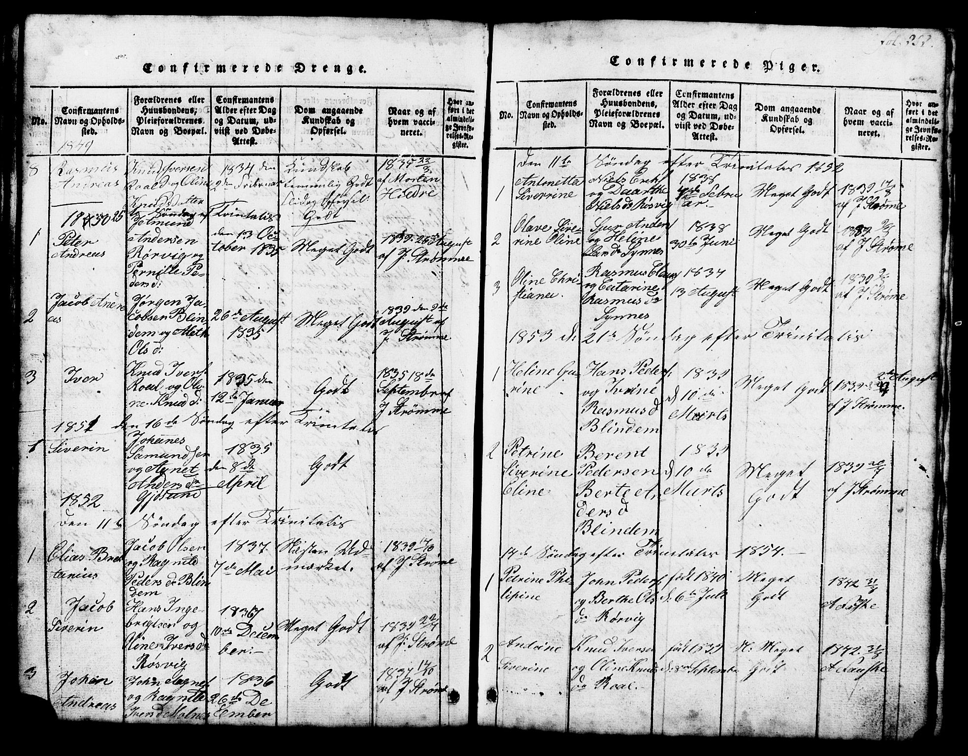 Ministerialprotokoller, klokkerbøker og fødselsregistre - Møre og Romsdal, SAT/A-1454/537/L0520: Parish register (copy) no. 537C01, 1819-1868, p. 252