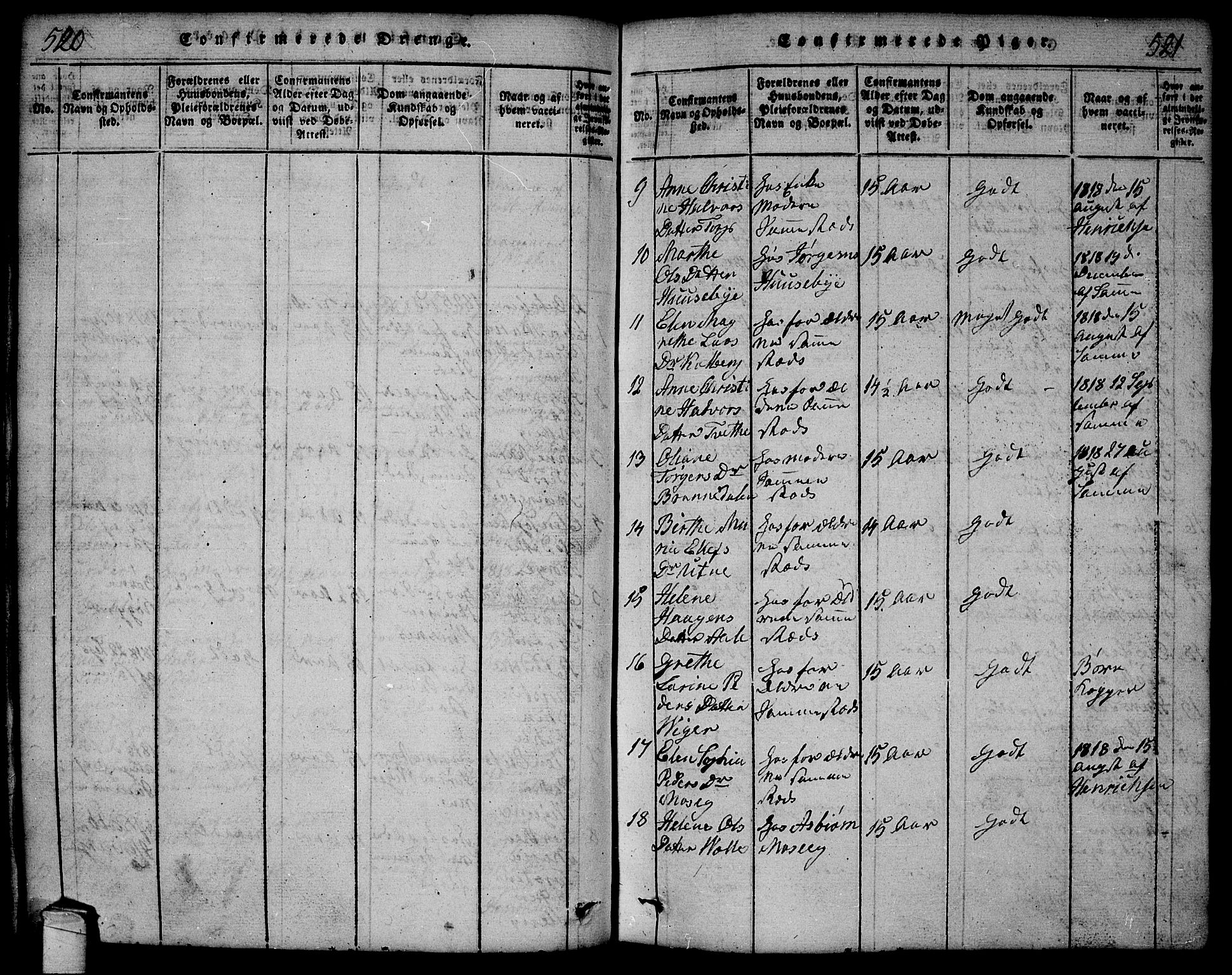 Onsøy prestekontor Kirkebøker, SAO/A-10914/G/Ga/L0001: Parish register (copy) no. I 1, 1814-1840, p. 520-521