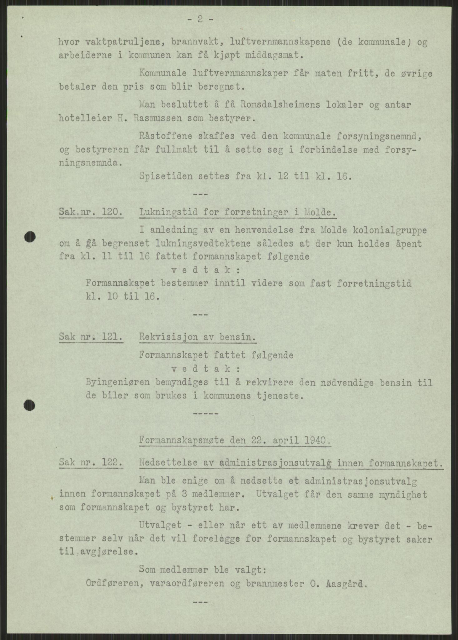 Forsvaret, Forsvarets krigshistoriske avdeling, AV/RA-RAFA-2017/Y/Ya/L0015: II-C-11-31 - Fylkesmenn.  Rapporter om krigsbegivenhetene 1940., 1940, p. 718