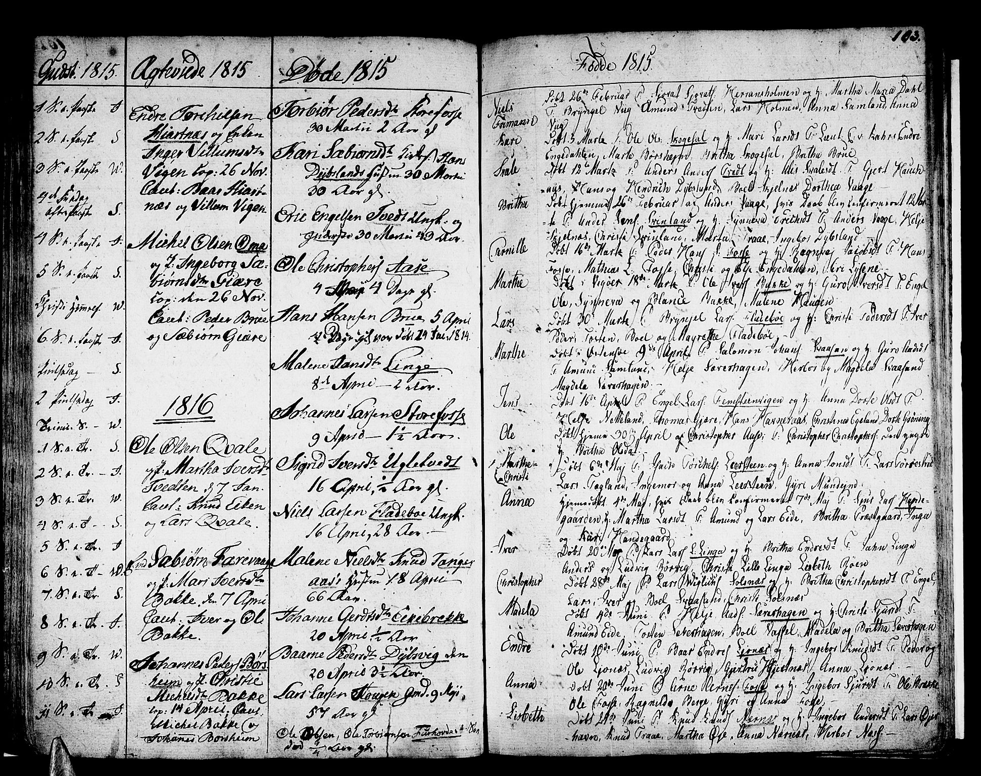 Strandebarm sokneprestembete, AV/SAB-A-78401/H/Haa: Parish register (official) no. A 4, 1788-1817, p. 103