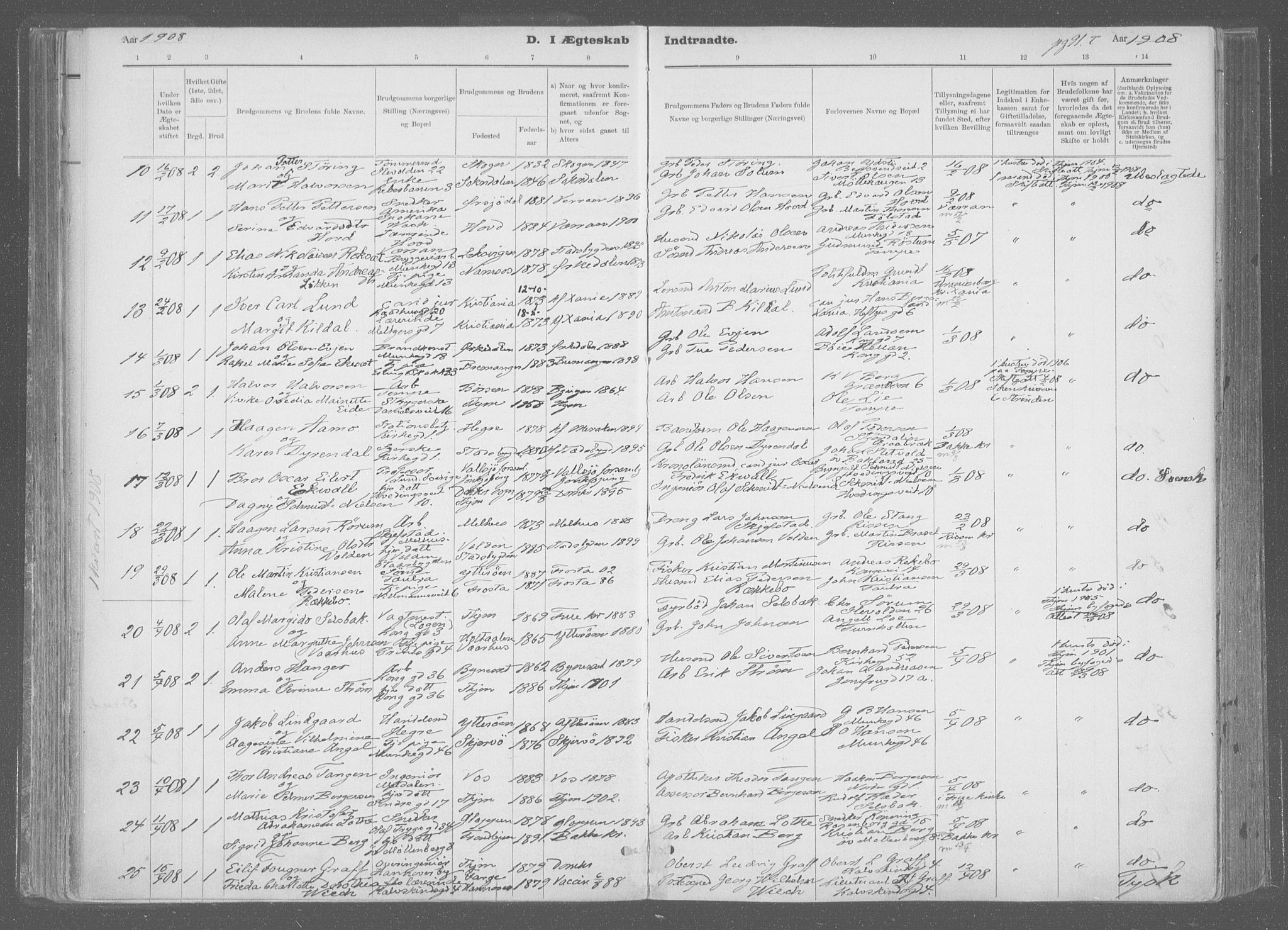 Ministerialprotokoller, klokkerbøker og fødselsregistre - Sør-Trøndelag, AV/SAT-A-1456/601/L0064: Parish register (official) no. 601A31, 1891-1911, p. 91t