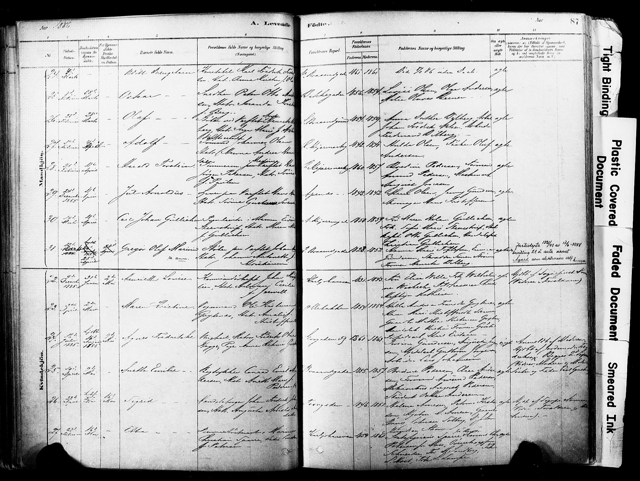 Horten kirkebøker, AV/SAKO-A-348/F/Fa/L0003: Parish register (official) no. 3, 1878-1887, p. 87