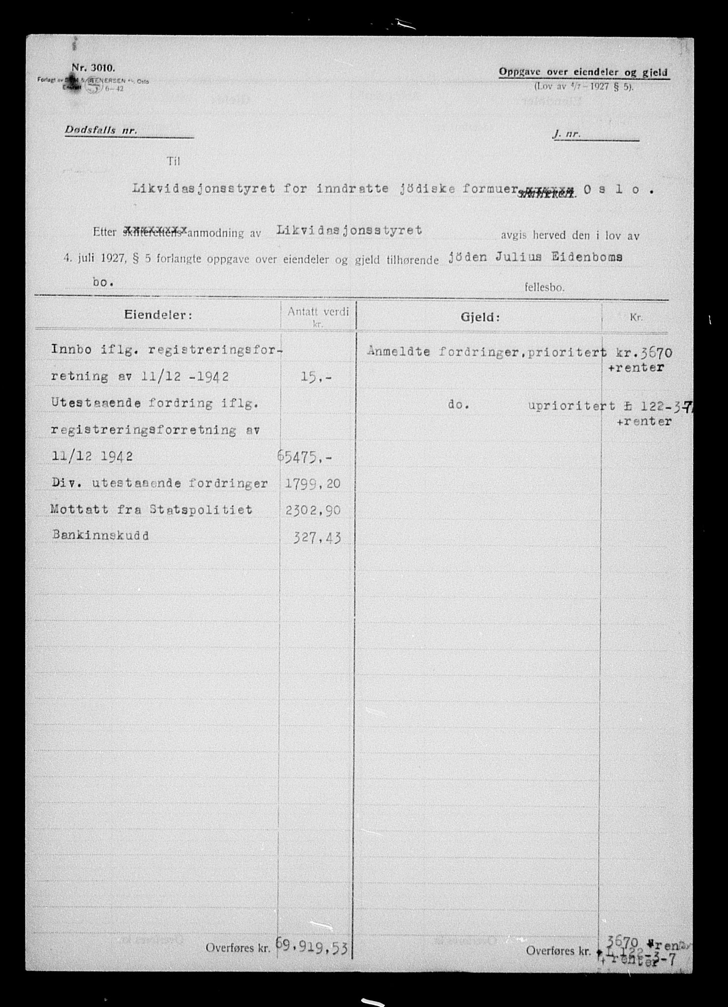 Justisdepartementet, Tilbakeføringskontoret for inndratte formuer, AV/RA-S-1564/H/Hc/Hcd/L0995: --, 1945-1947, p. 30