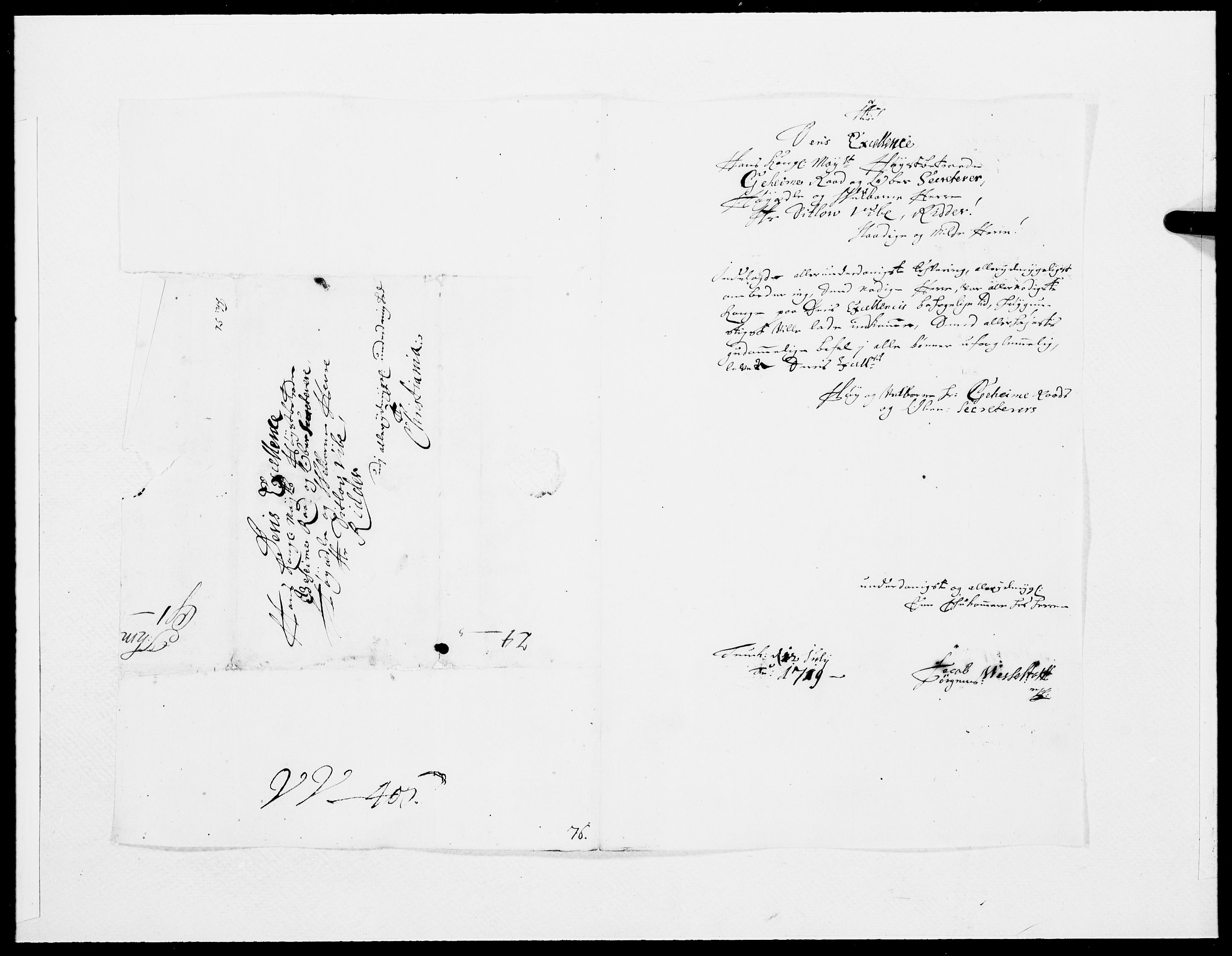 Danske Kanselli 1572-1799, AV/RA-EA-3023/F/Fc/Fcc/Fcca/L0085: Norske innlegg 1572-1799, 1719, p. 178