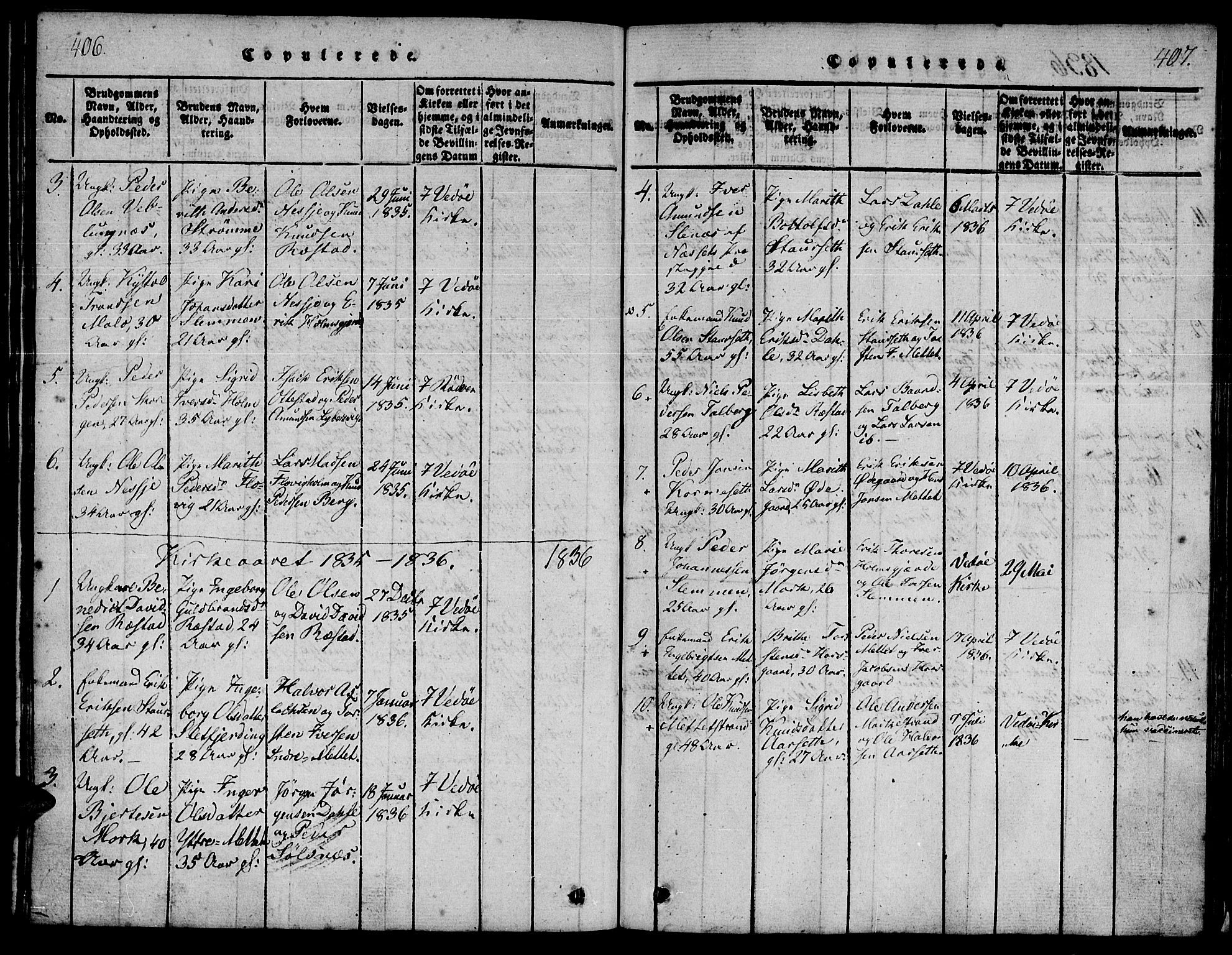 Ministerialprotokoller, klokkerbøker og fødselsregistre - Møre og Romsdal, AV/SAT-A-1454/547/L0602: Parish register (official) no. 547A04, 1818-1845, p. 406-407