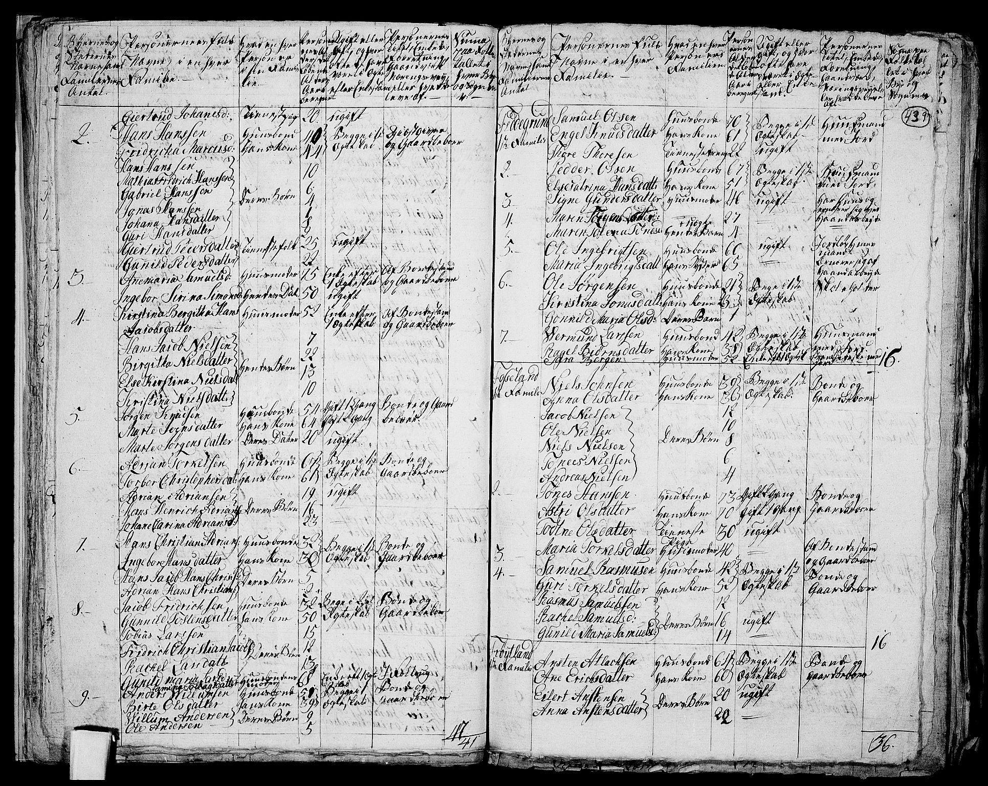 RA, 1801 census for 1037P Nedre Kvinesdal, 1801, p. 438b-439a