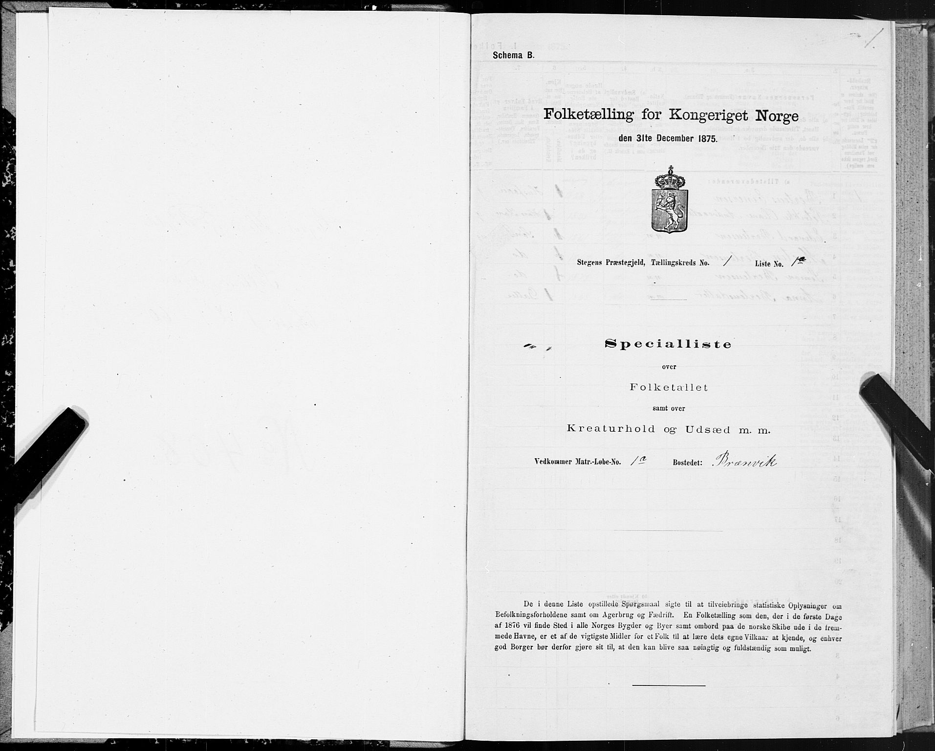 SAT, 1875 census for 1848P Steigen, 1875, p. 1001