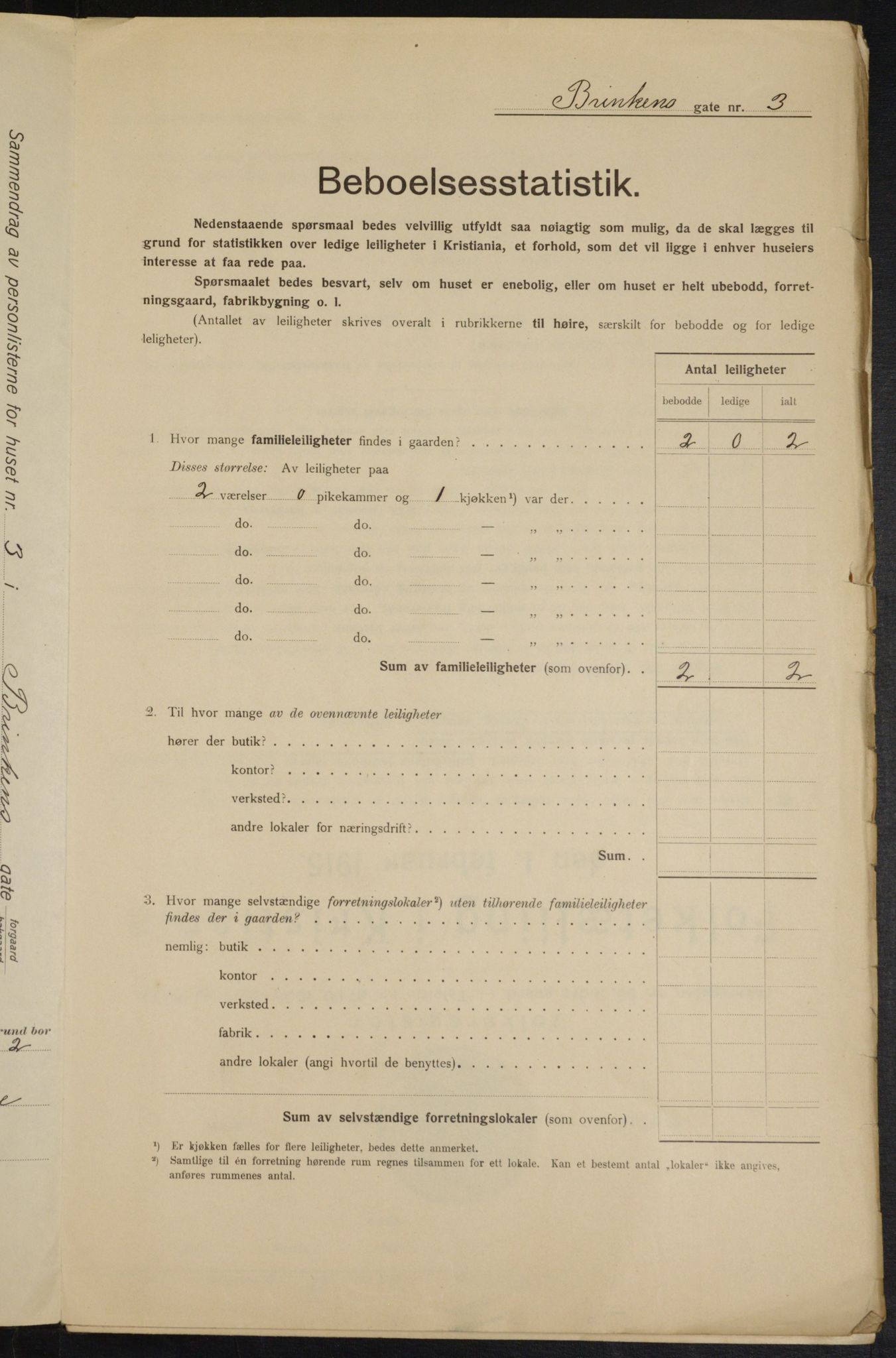 OBA, Municipal Census 1915 for Kristiania, 1915, p. 8691