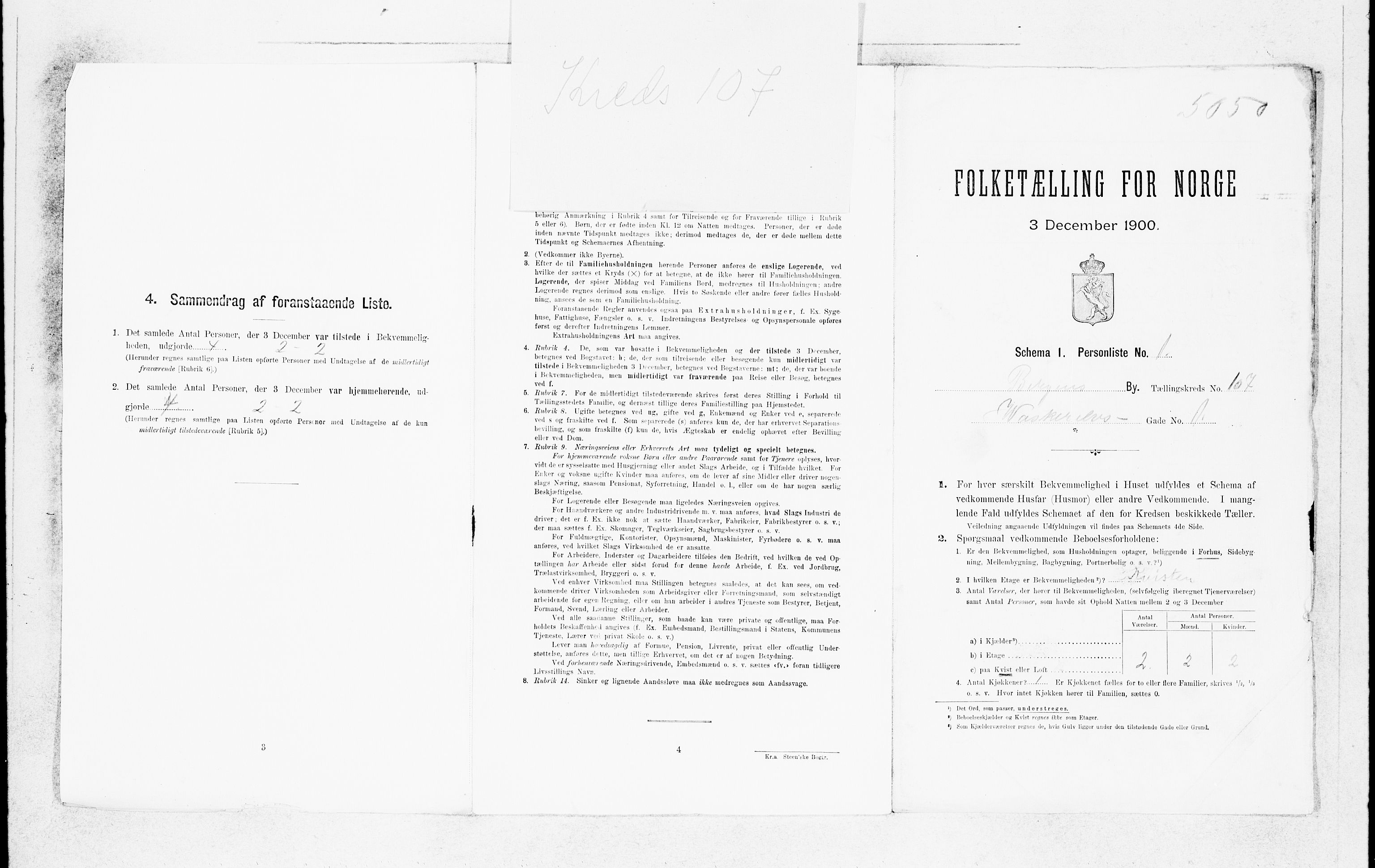 SAB, 1900 census for Bergen, 1900, p. 22145