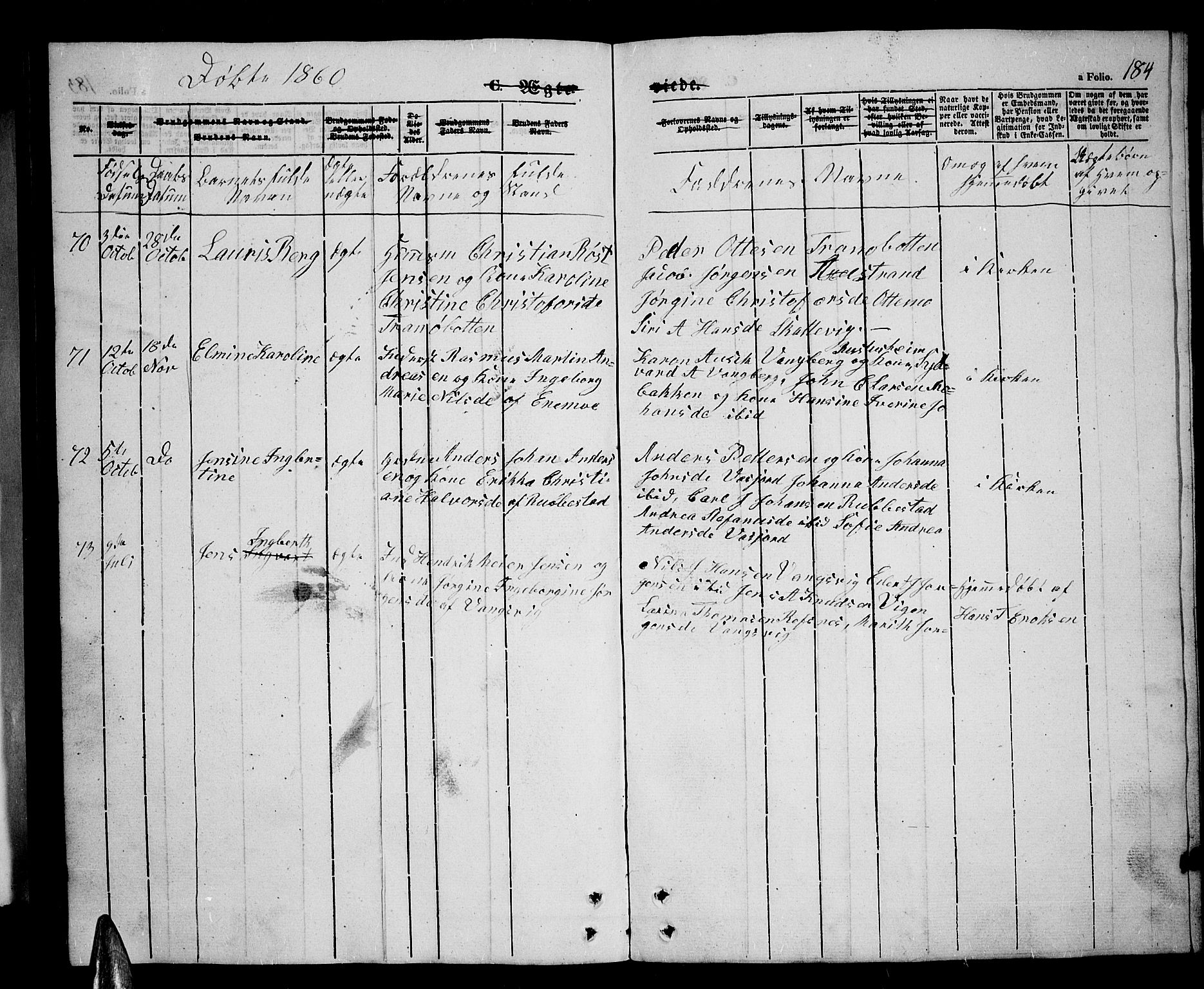 Tranøy sokneprestkontor, SATØ/S-1313/I/Ia/Iab/L0002klokker: Parish register (copy) no. 2, 1847-1860, p. 184