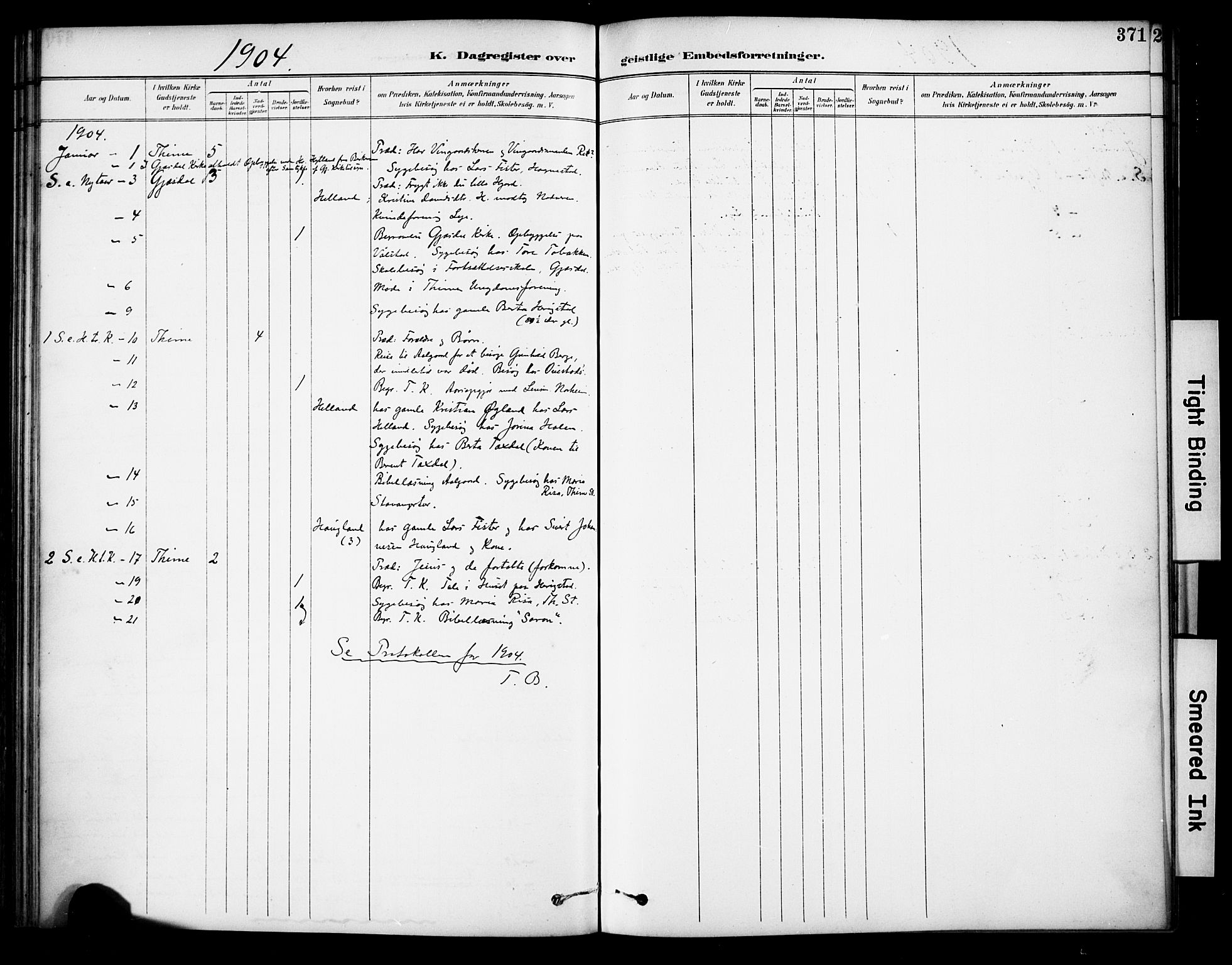Lye sokneprestkontor, SAST/A-101794/001/30BA/L0011: Parish register (official) no. A 9, 1893-1903, p. 371