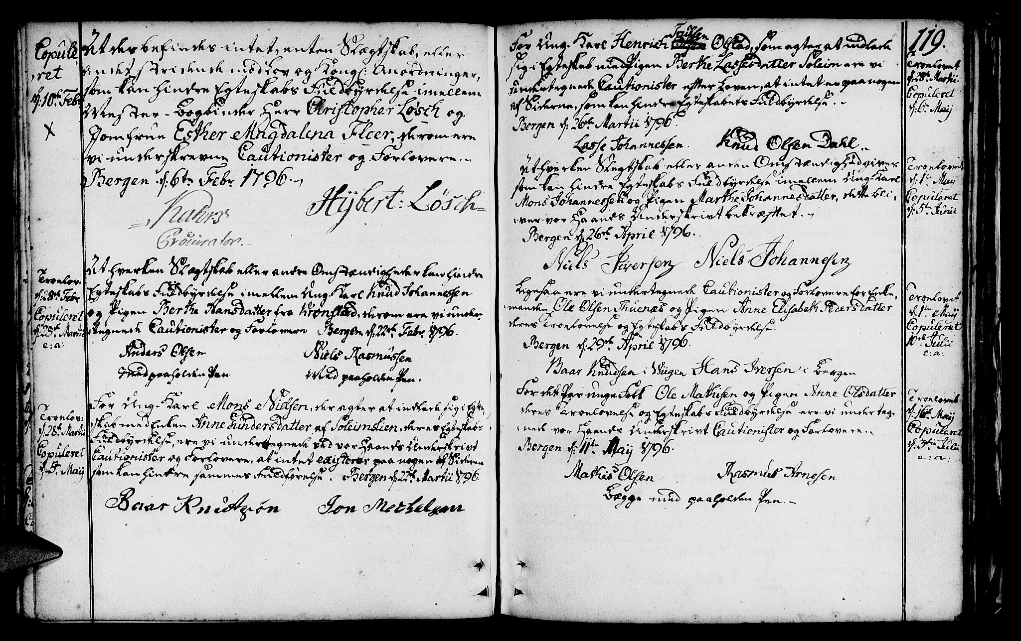St. Jørgens hospital og Årstad sokneprestembete, SAB/A-99934: Parish register (official) no. A 1, 1743-1823, p. 119