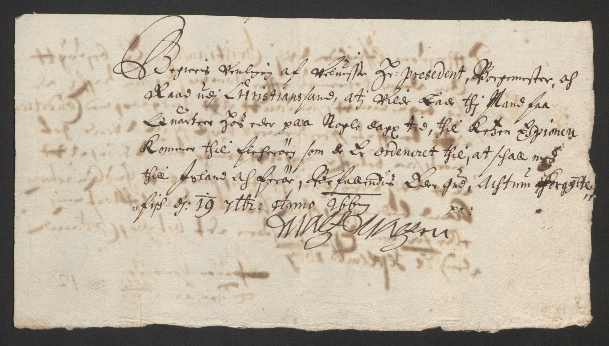 Rentekammeret inntil 1814, Reviderte regnskaper, Byregnskaper, AV/RA-EA-4066/R/Rm/L0258: [M1] Kontribusjonsregnskap, 1664-1700, p. 167