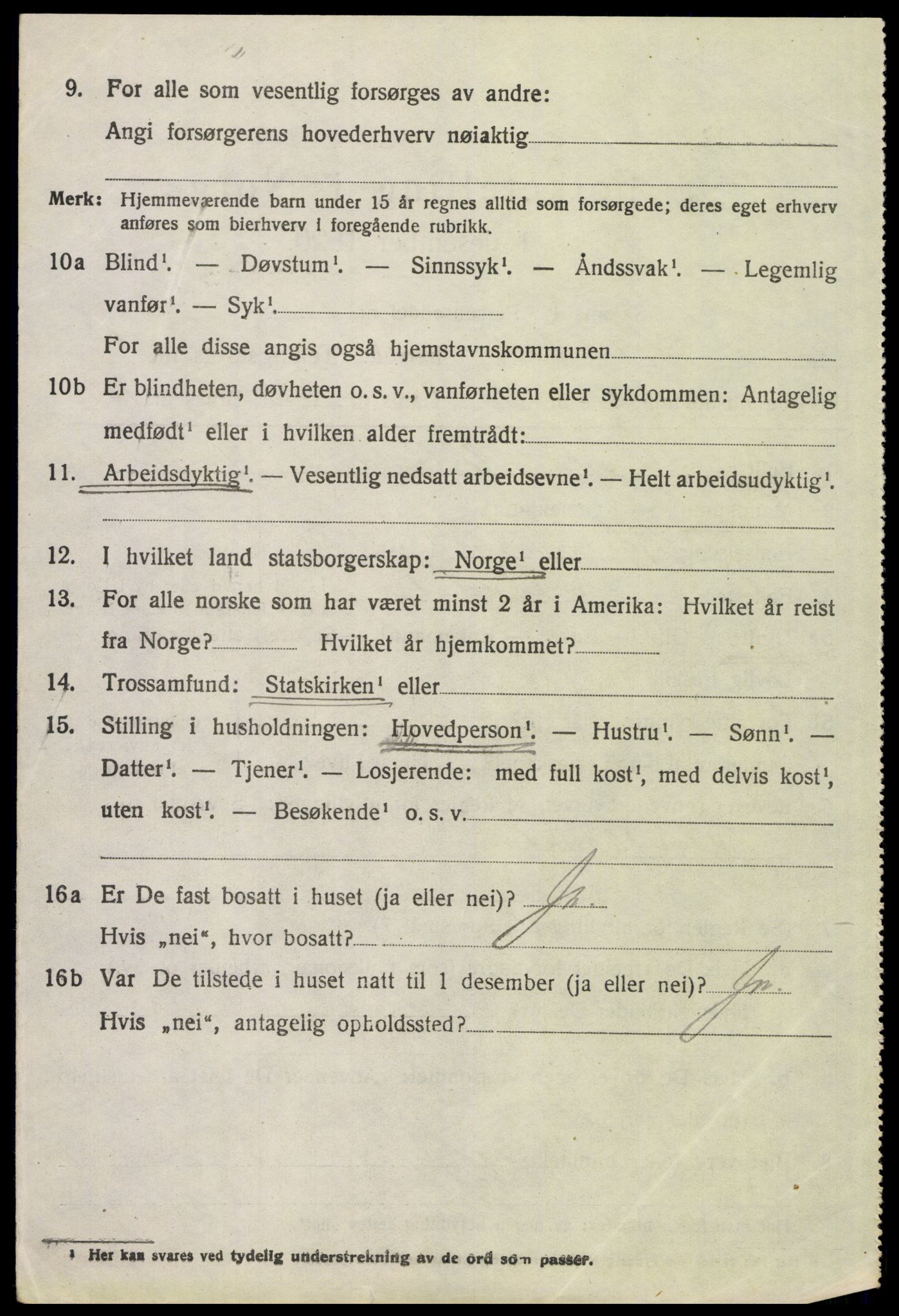 SAH, 1920 census for Alvdal, 1920, p. 2975