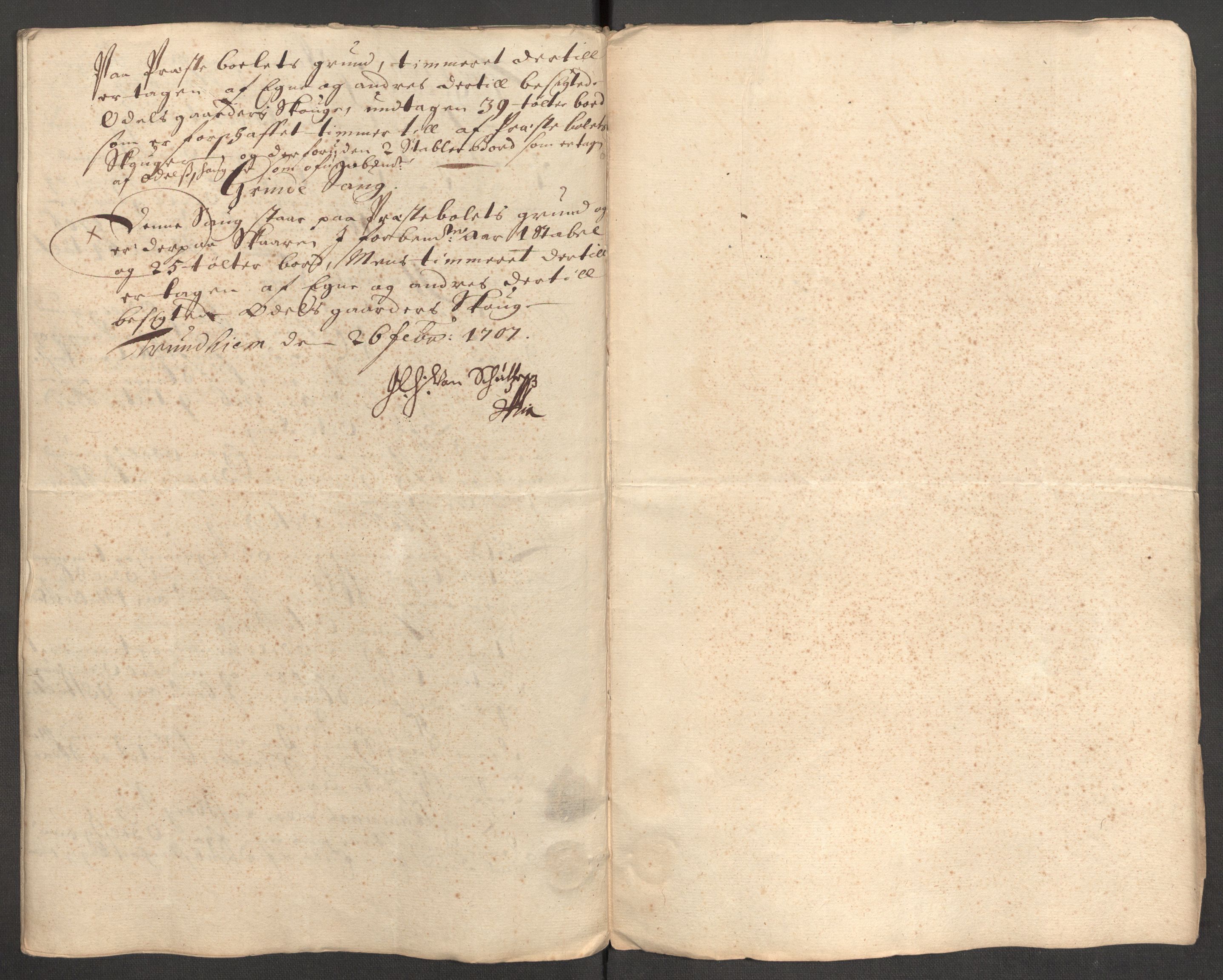 Rentekammeret inntil 1814, Reviderte regnskaper, Fogderegnskap, AV/RA-EA-4092/R60/L3956: Fogderegnskap Orkdal og Gauldal, 1706, p. 279