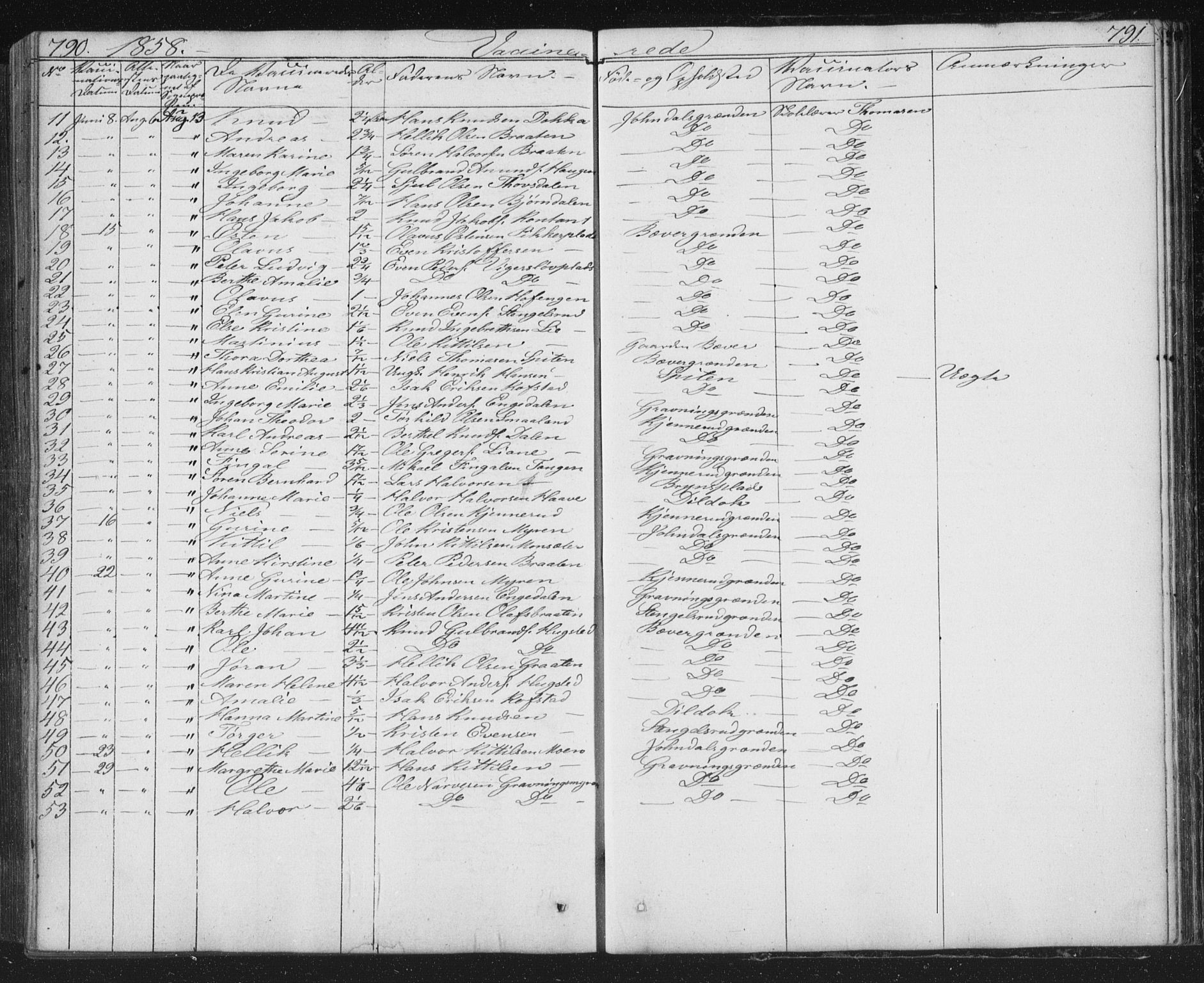 Kongsberg kirkebøker, SAKO/A-22/G/Ga/L0002: Parish register (copy) no. 2, 1839-1858, p. 790-791