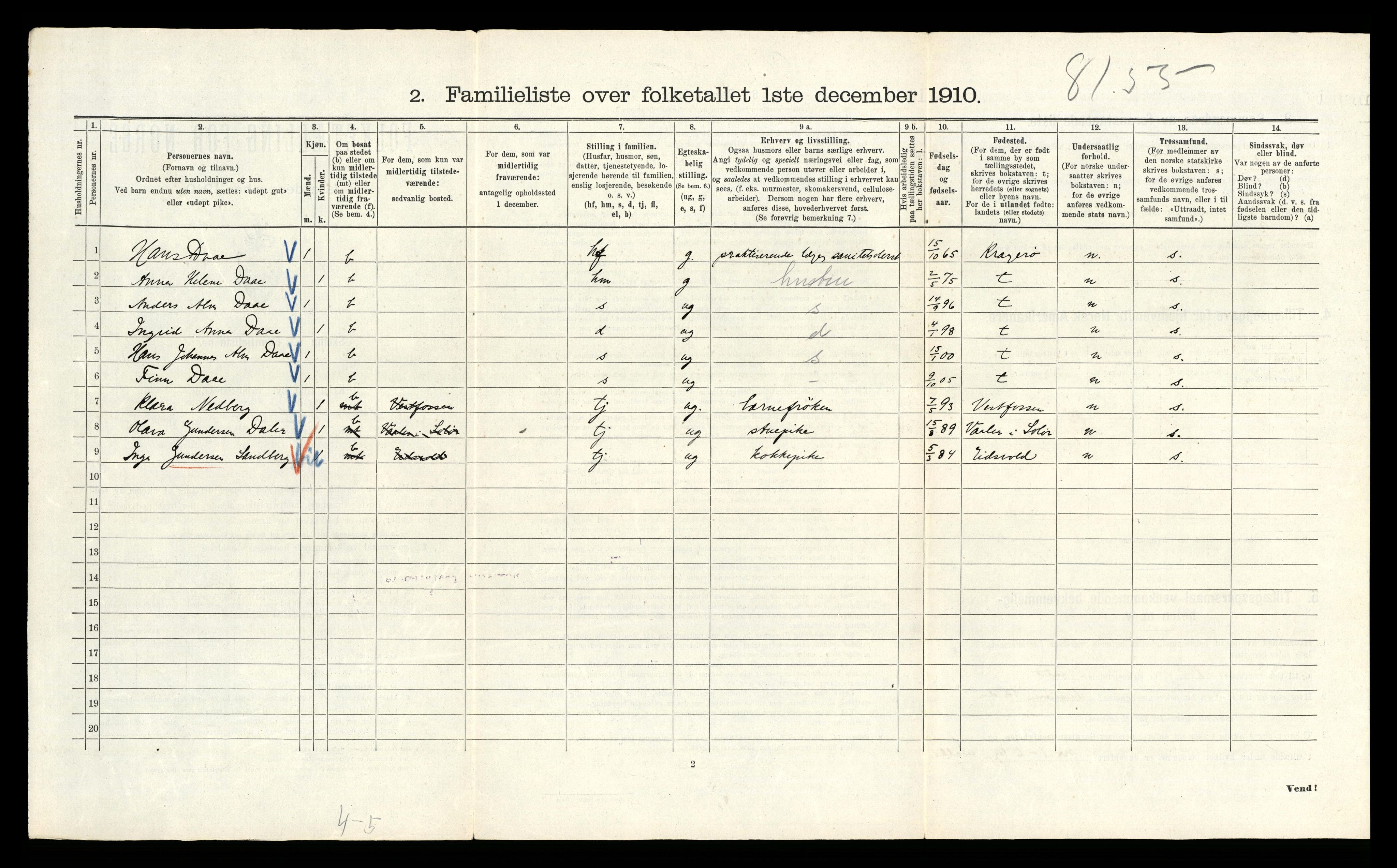 RA, 1910 census for Kristiania, 1910, p. 104632