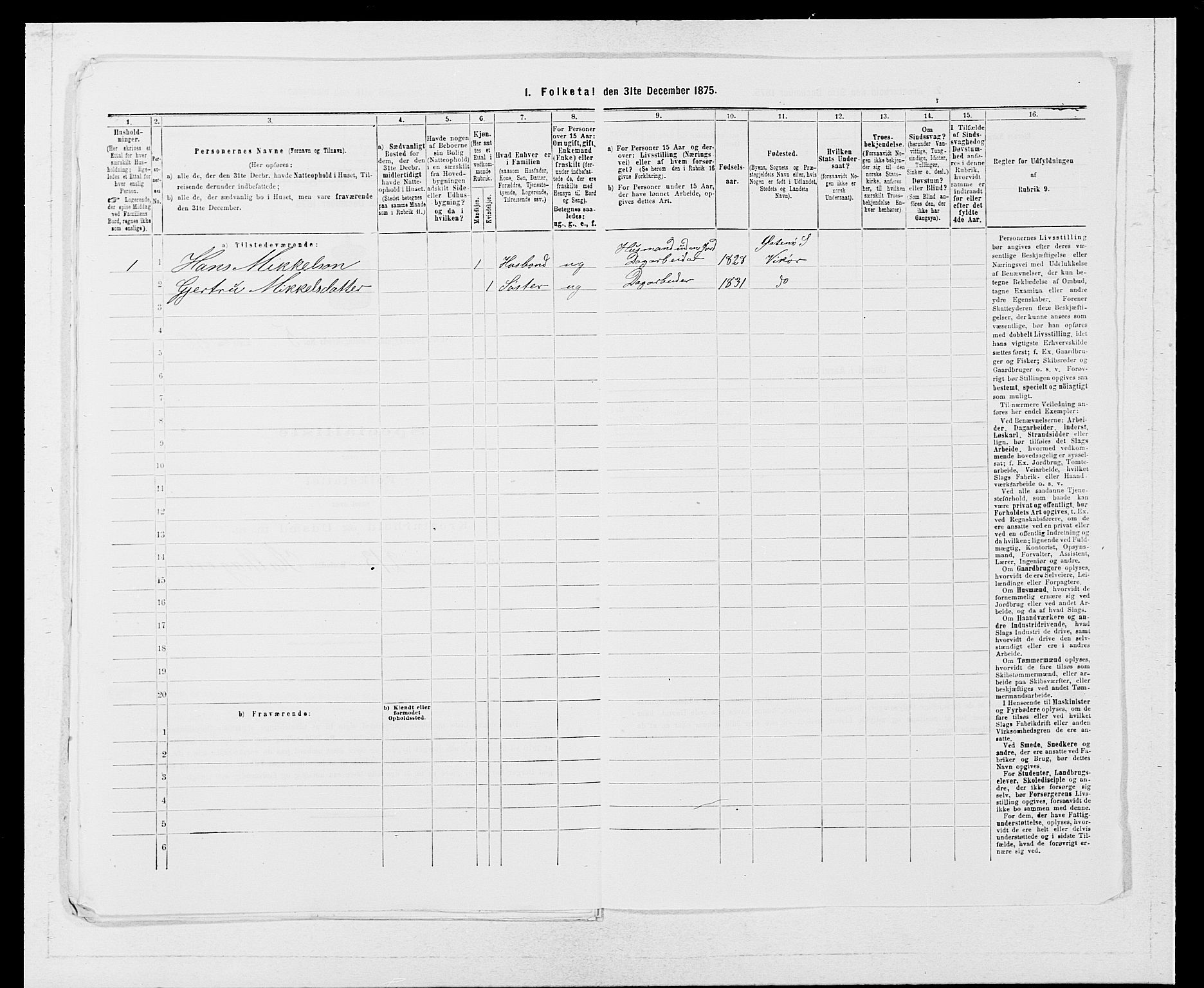 SAB, 1875 census for 1238P Vikør, 1875, p. 775