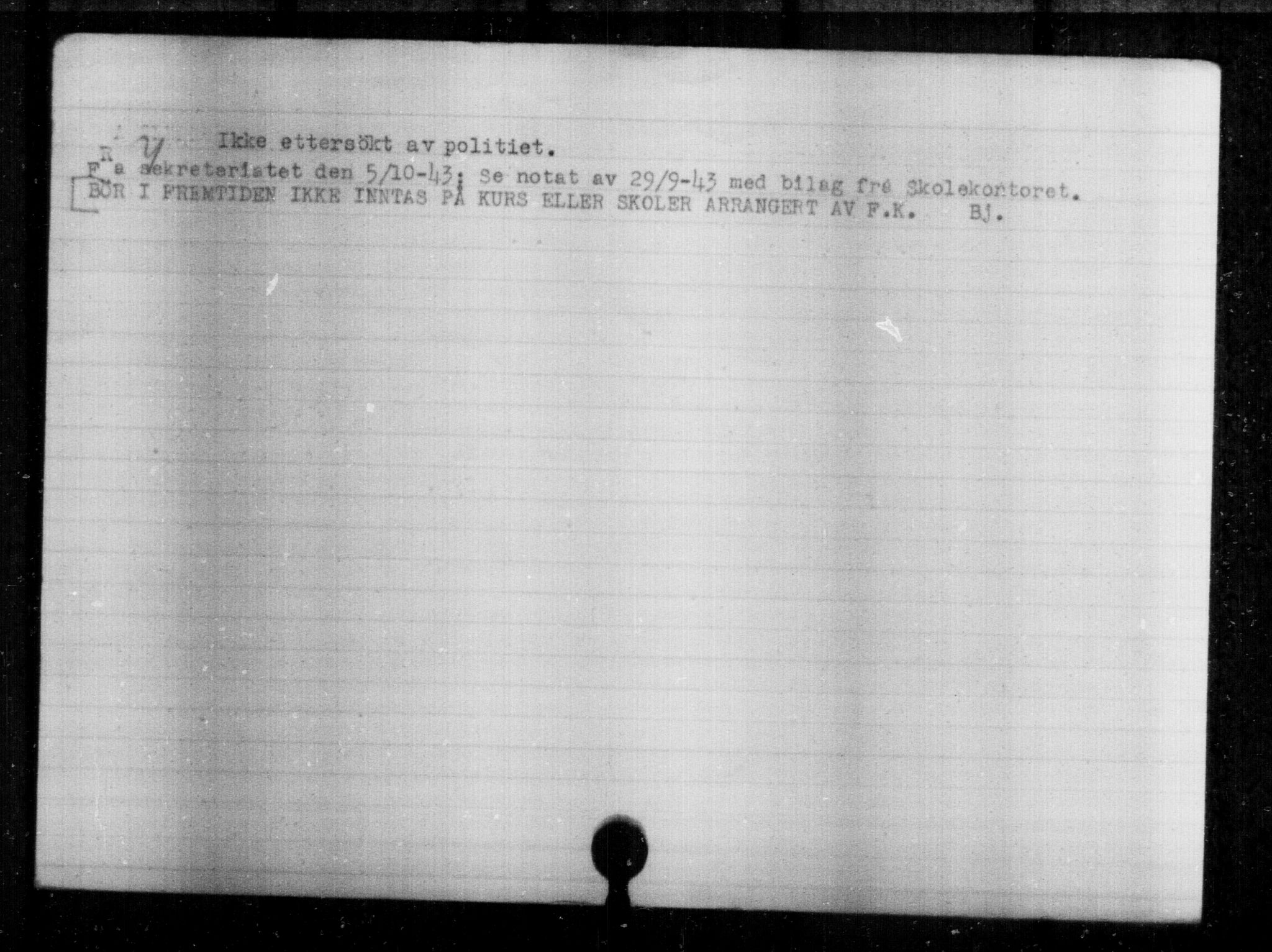 Utenriksstasjonene, Legasjonen i Stockholm, Flyktningkontoret, AV/RA-S-6753/V/Va/L0004: Kjesäterkartoteket, flyktninger med registreringsnr. 3496-6610, 1940-1945, p. 1981
