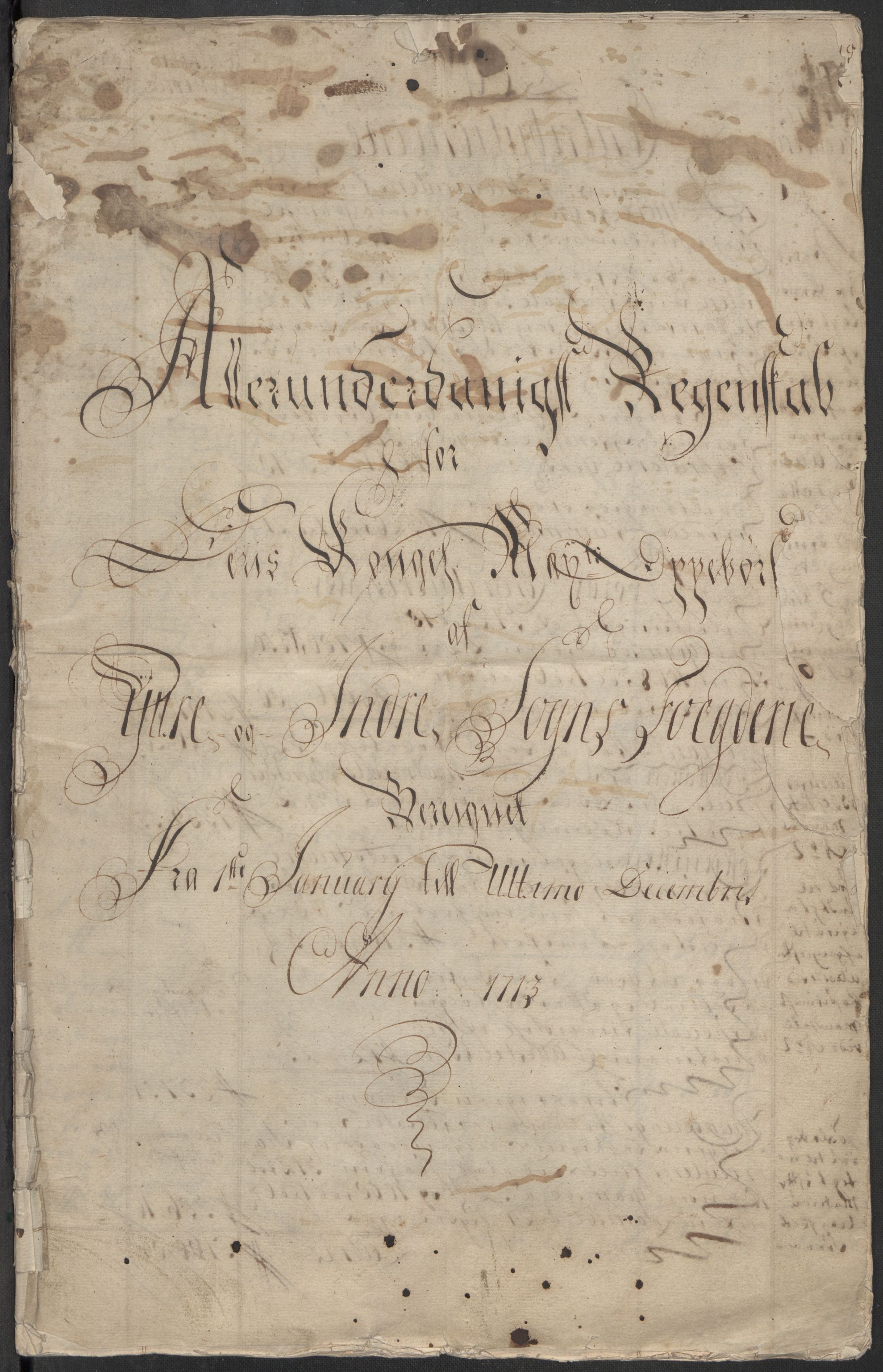 Rentekammeret inntil 1814, Reviderte regnskaper, Fogderegnskap, RA/EA-4092/R52/L3319: Fogderegnskap Sogn, 1713-1714, p. 4