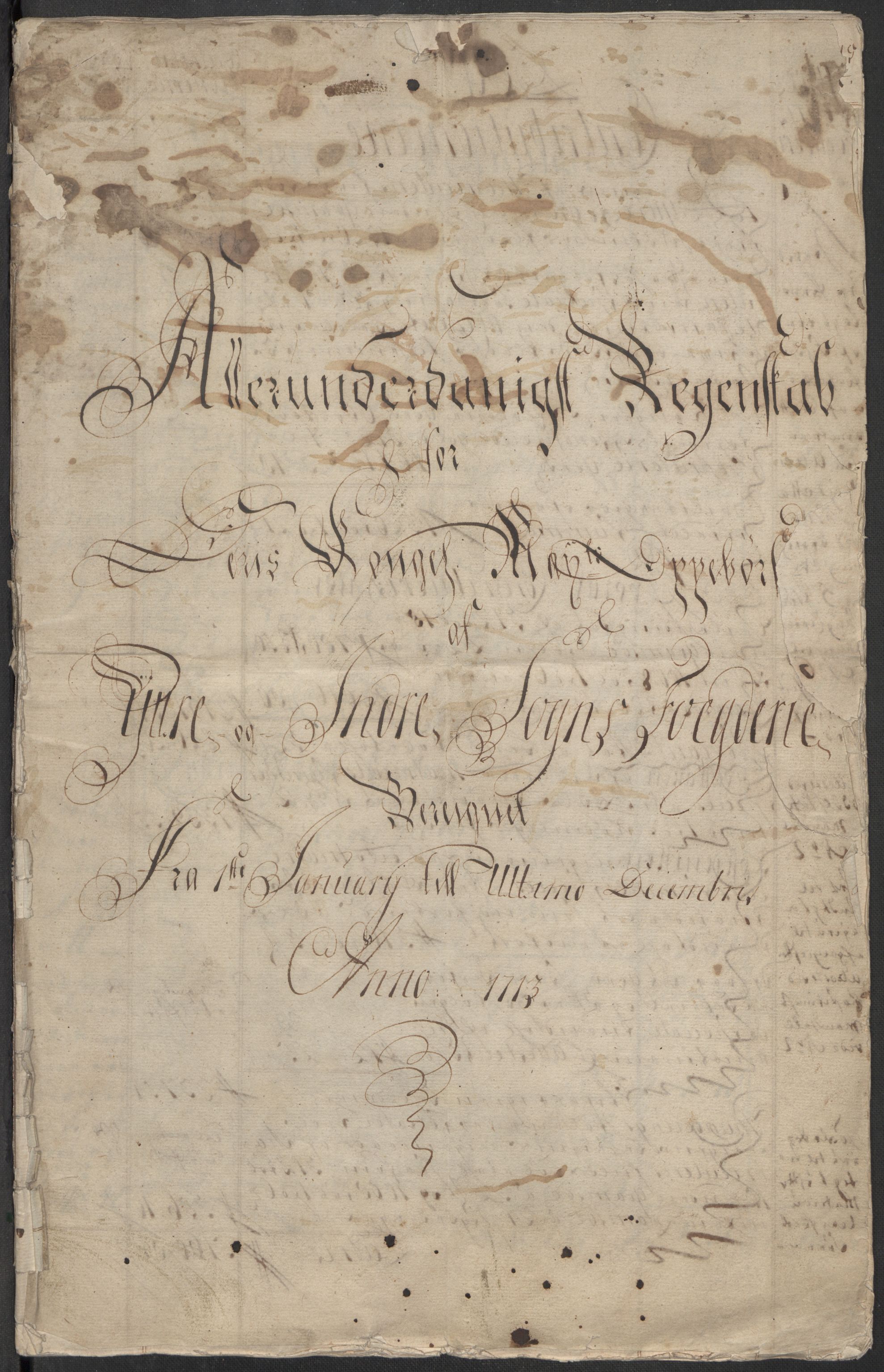 Rentekammeret inntil 1814, Reviderte regnskaper, Fogderegnskap, AV/RA-EA-4092/R52/L3319: Fogderegnskap Sogn, 1713-1714, p. 4