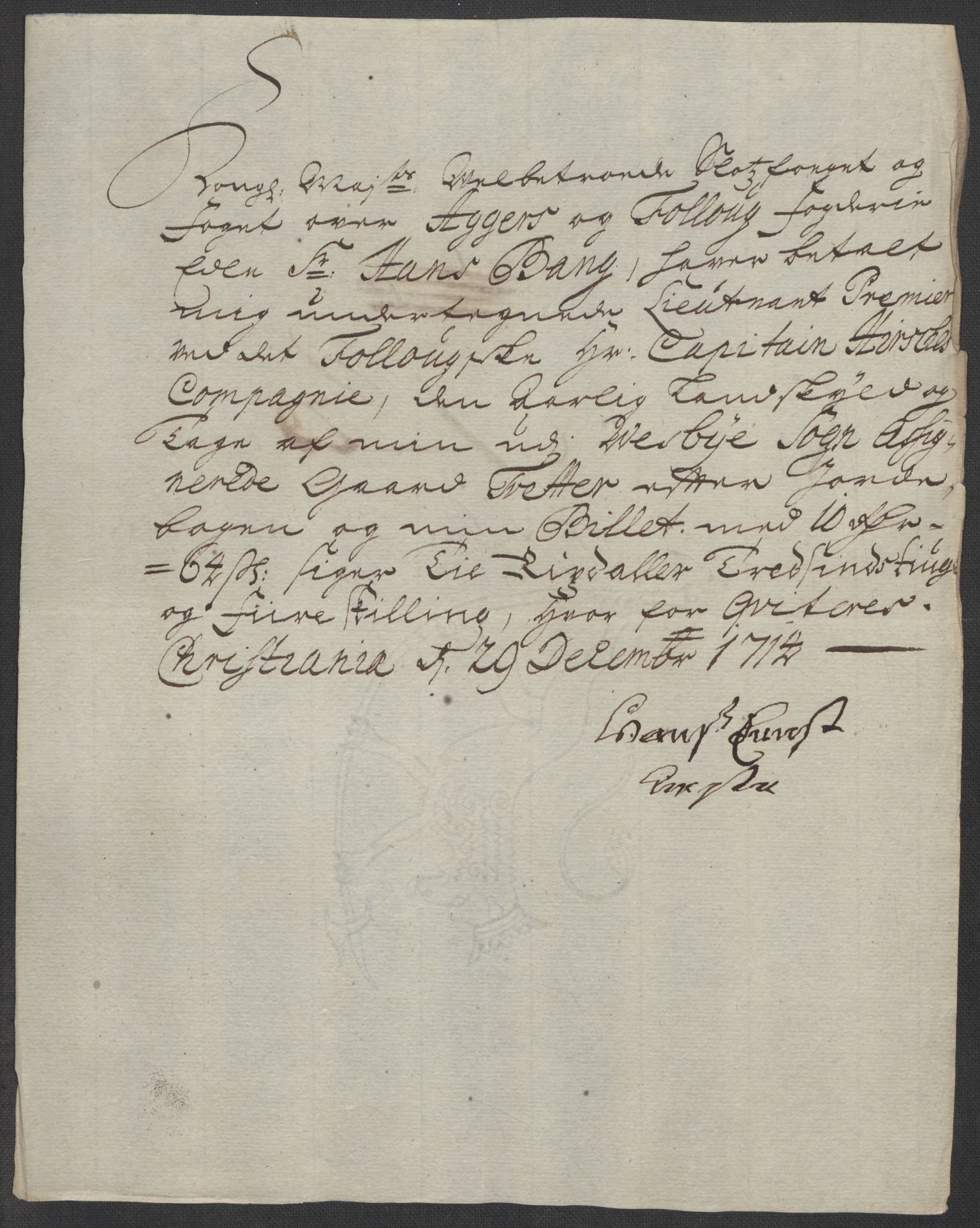 Rentekammeret inntil 1814, Reviderte regnskaper, Fogderegnskap, AV/RA-EA-4092/R10/L0451: Fogderegnskap Aker og Follo, 1713-1714, p. 401