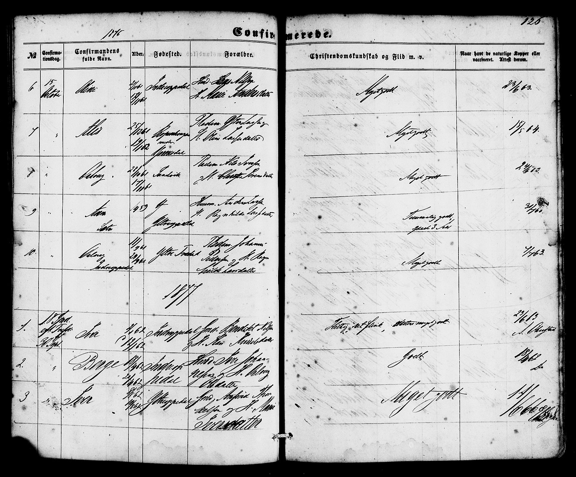 Gulen sokneprestembete, SAB/A-80201/H/Haa/Haac/L0001: Parish register (official) no. C 1, 1859-1881, p. 126