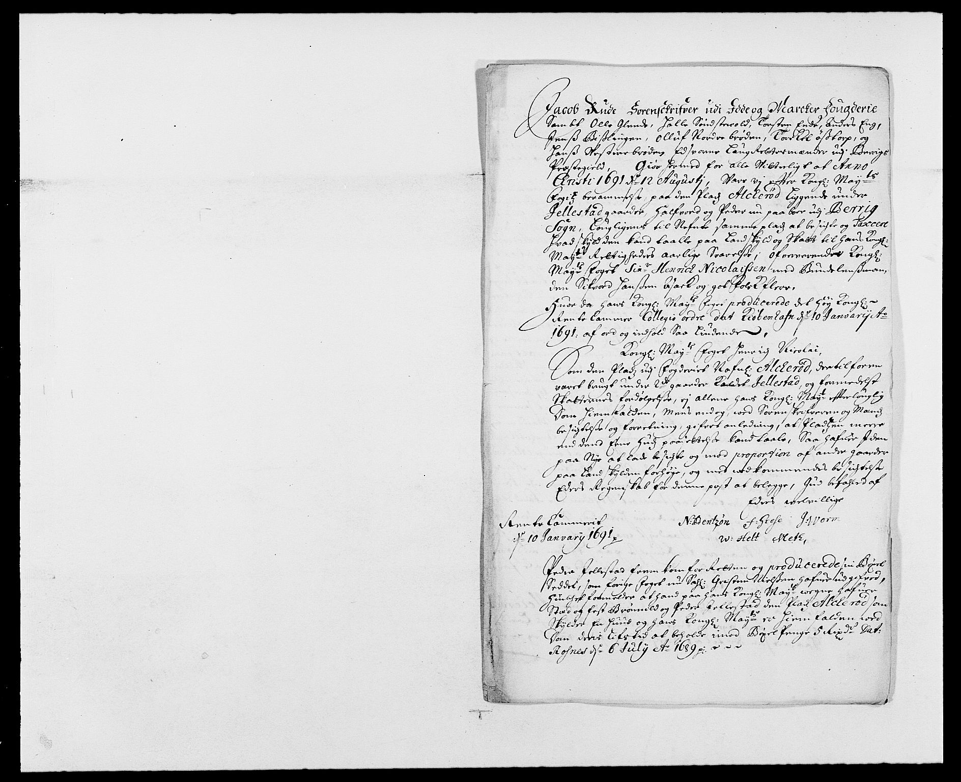 Rentekammeret inntil 1814, Reviderte regnskaper, Fogderegnskap, RA/EA-4092/R01/L0010: Fogderegnskap Idd og Marker, 1690-1691, p. 332