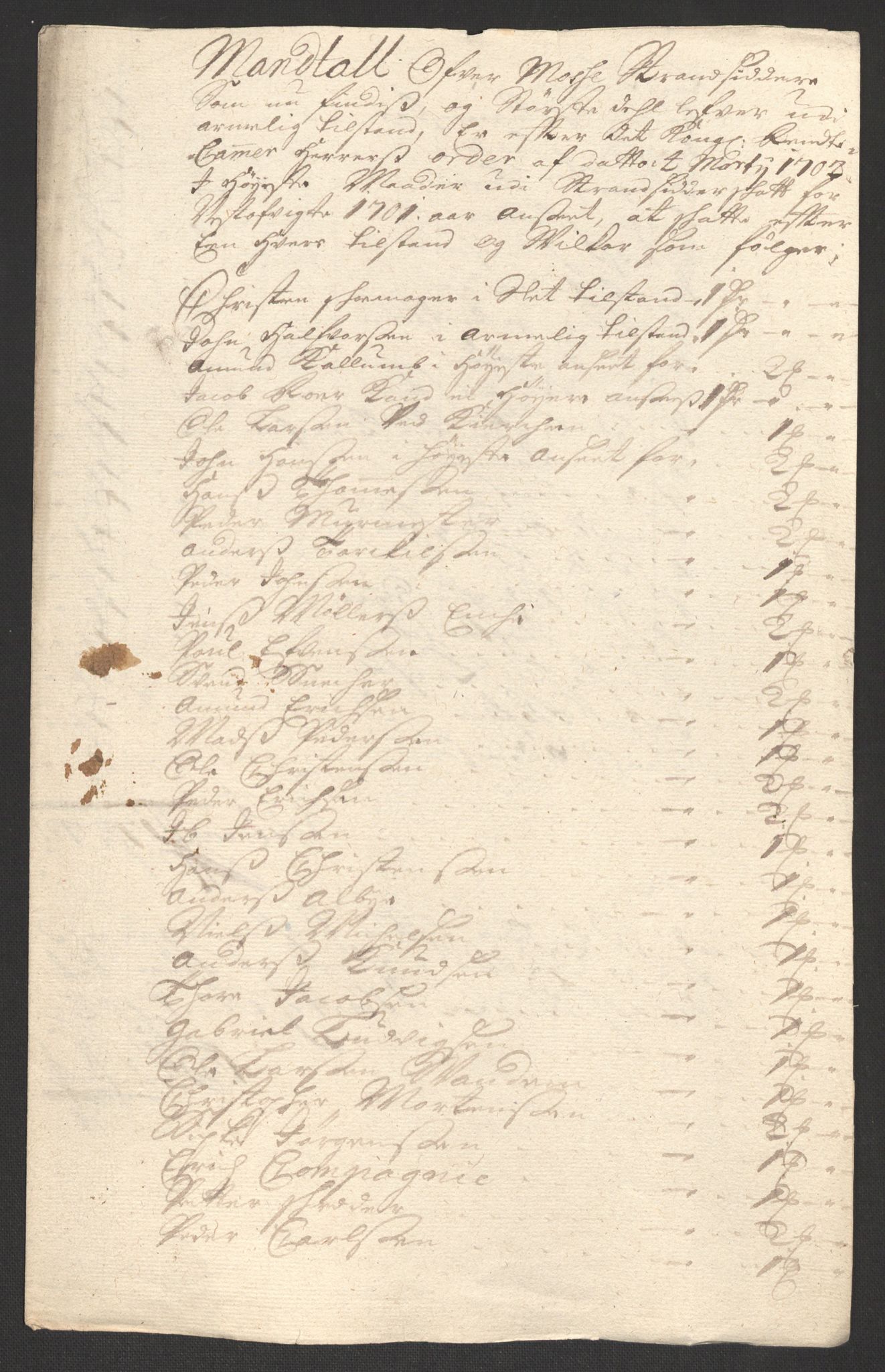 Rentekammeret inntil 1814, Reviderte regnskaper, Fogderegnskap, RA/EA-4092/R04/L0130: Fogderegnskap Moss, Onsøy, Tune, Veme og Åbygge, 1701, p. 112