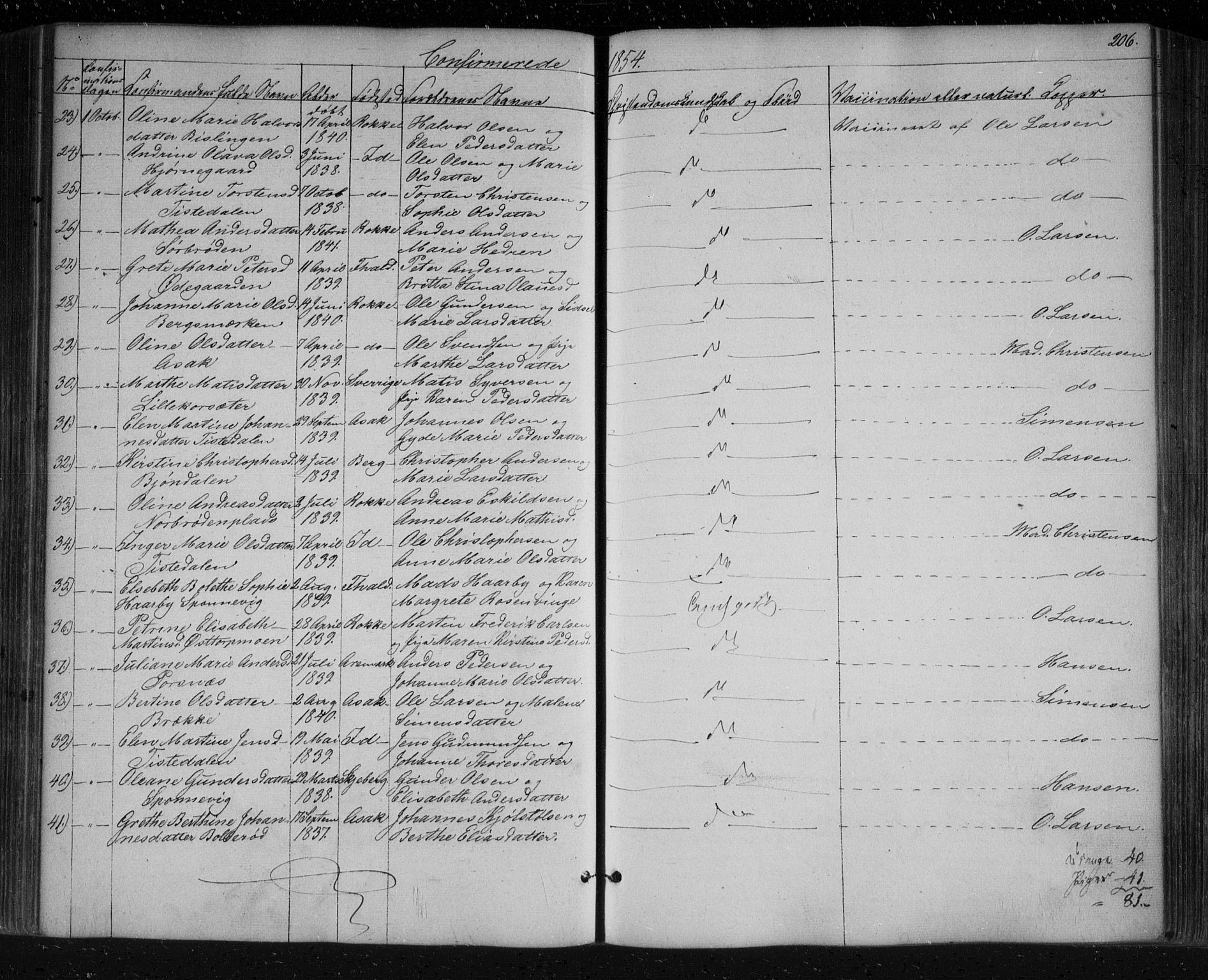 Berg prestekontor Kirkebøker, AV/SAO-A-10902/F/Fa/L0004: Parish register (official) no. I 4, 1843-1860, p. 206