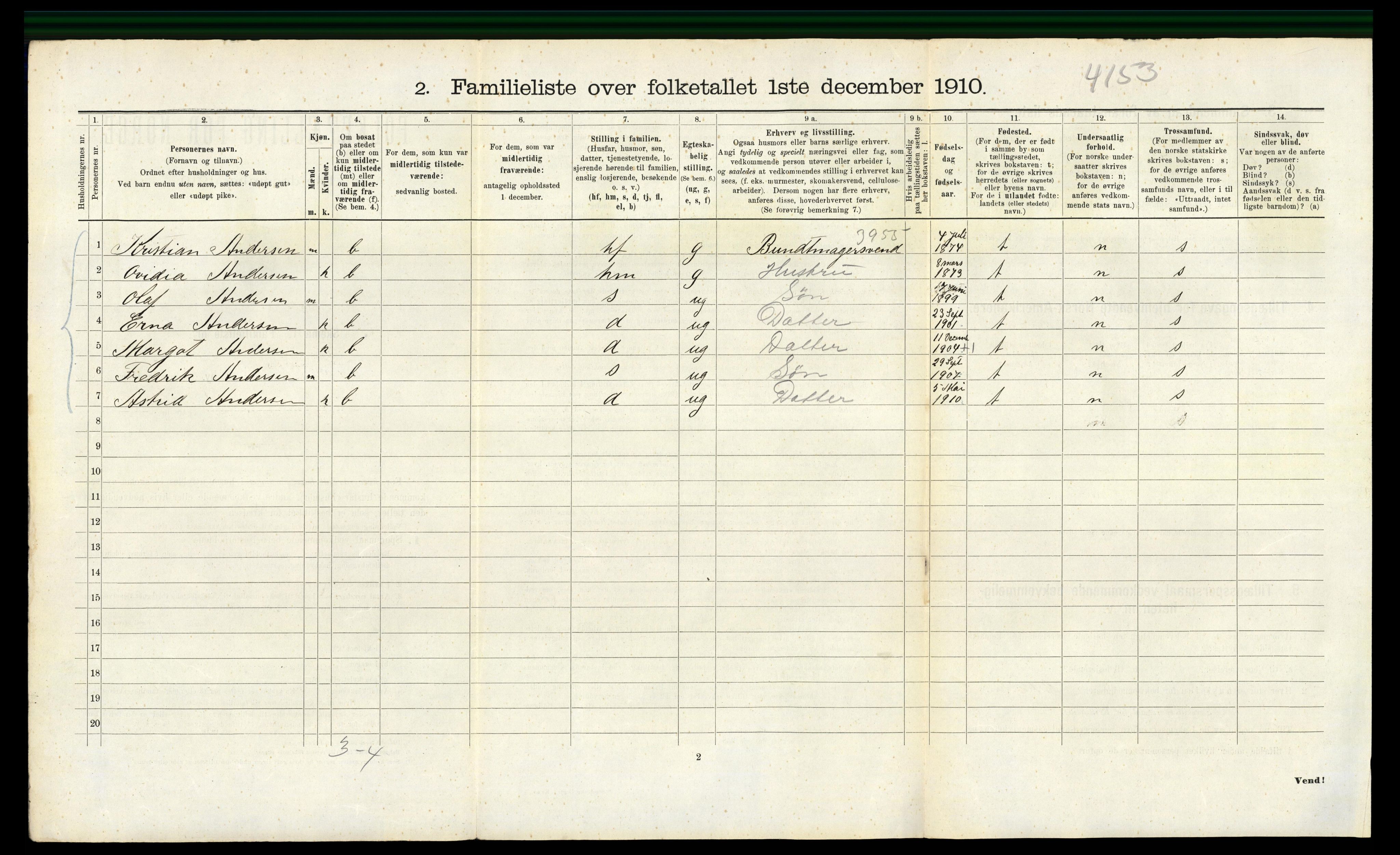 RA, 1910 census for Bergen, 1910, p. 36098