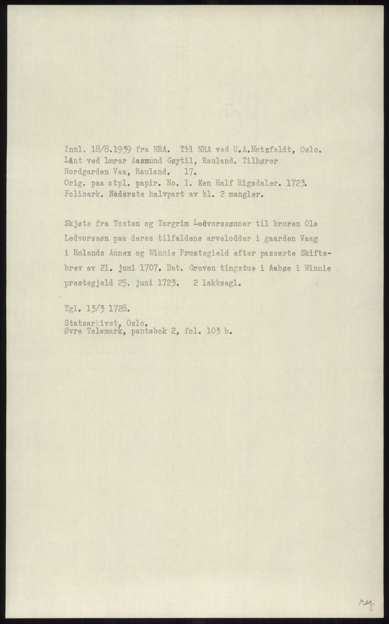 Samlinger til kildeutgivelse, Diplomavskriftsamlingen, AV/RA-EA-4053/H/Ha, p. 3887