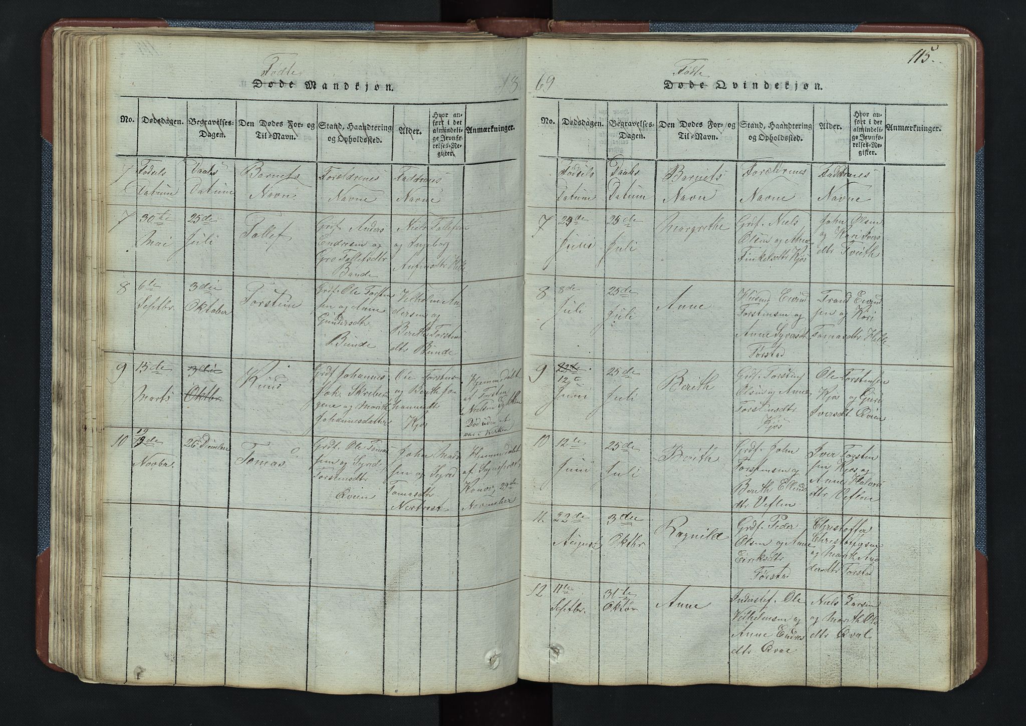 Vang prestekontor, Valdres, SAH/PREST-140/H/Hb/L0003: Parish register (copy) no. 3, 1814-1892, p. 115