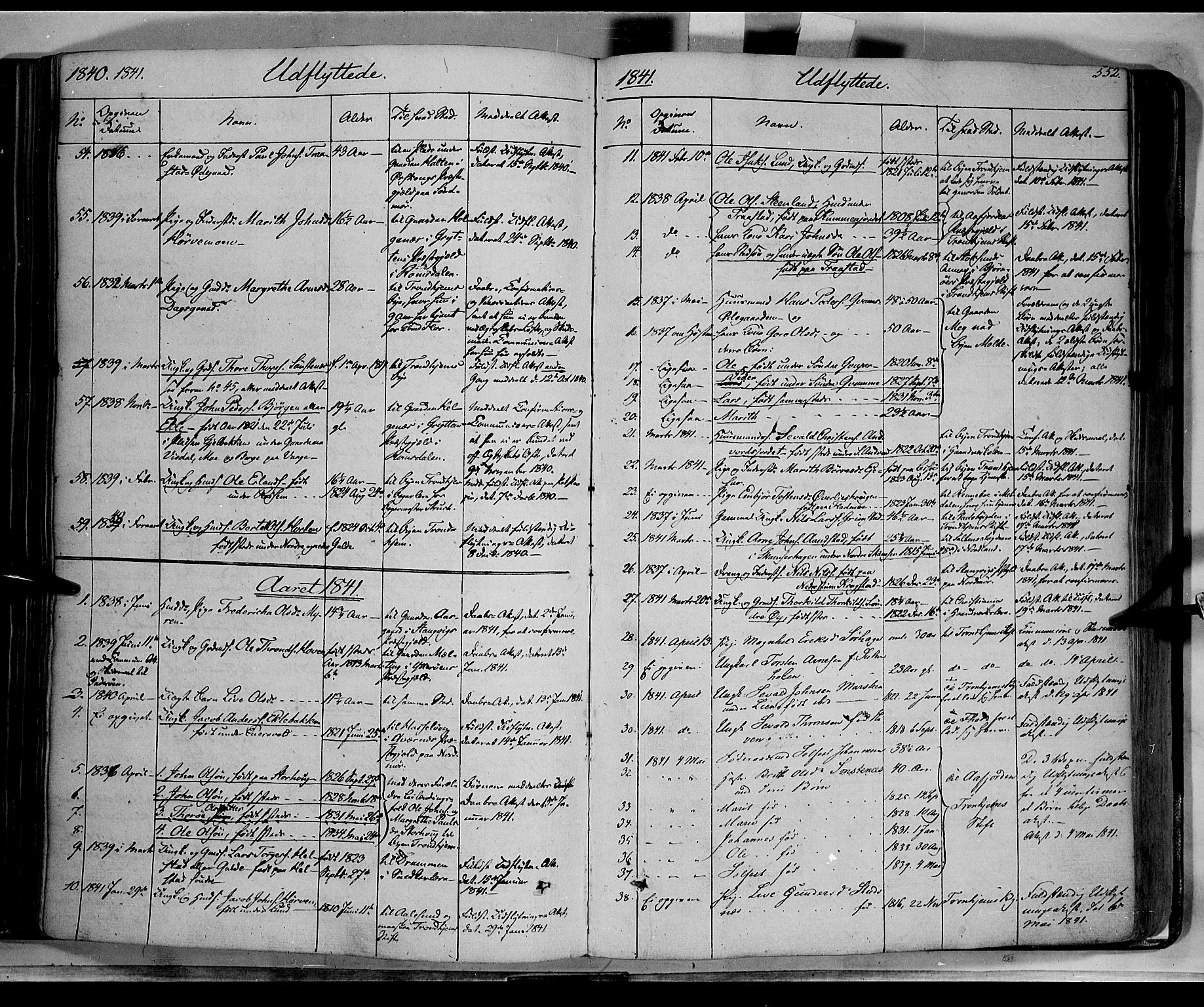 Lom prestekontor, SAH/PREST-070/K/L0006: Parish register (official) no. 6B, 1837-1863, p. 552