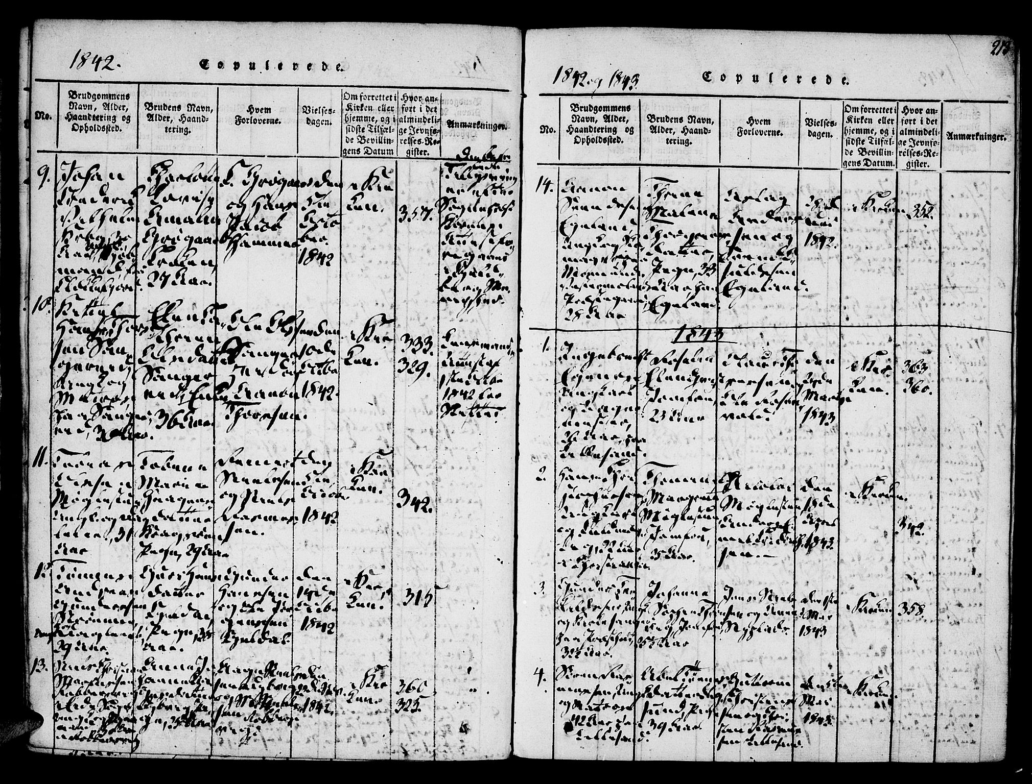 Vestre Moland sokneprestkontor, SAK/1111-0046/F/Fa/Fab/L0003: Parish register (official) no. A 3, 1816-1843, p. 213
