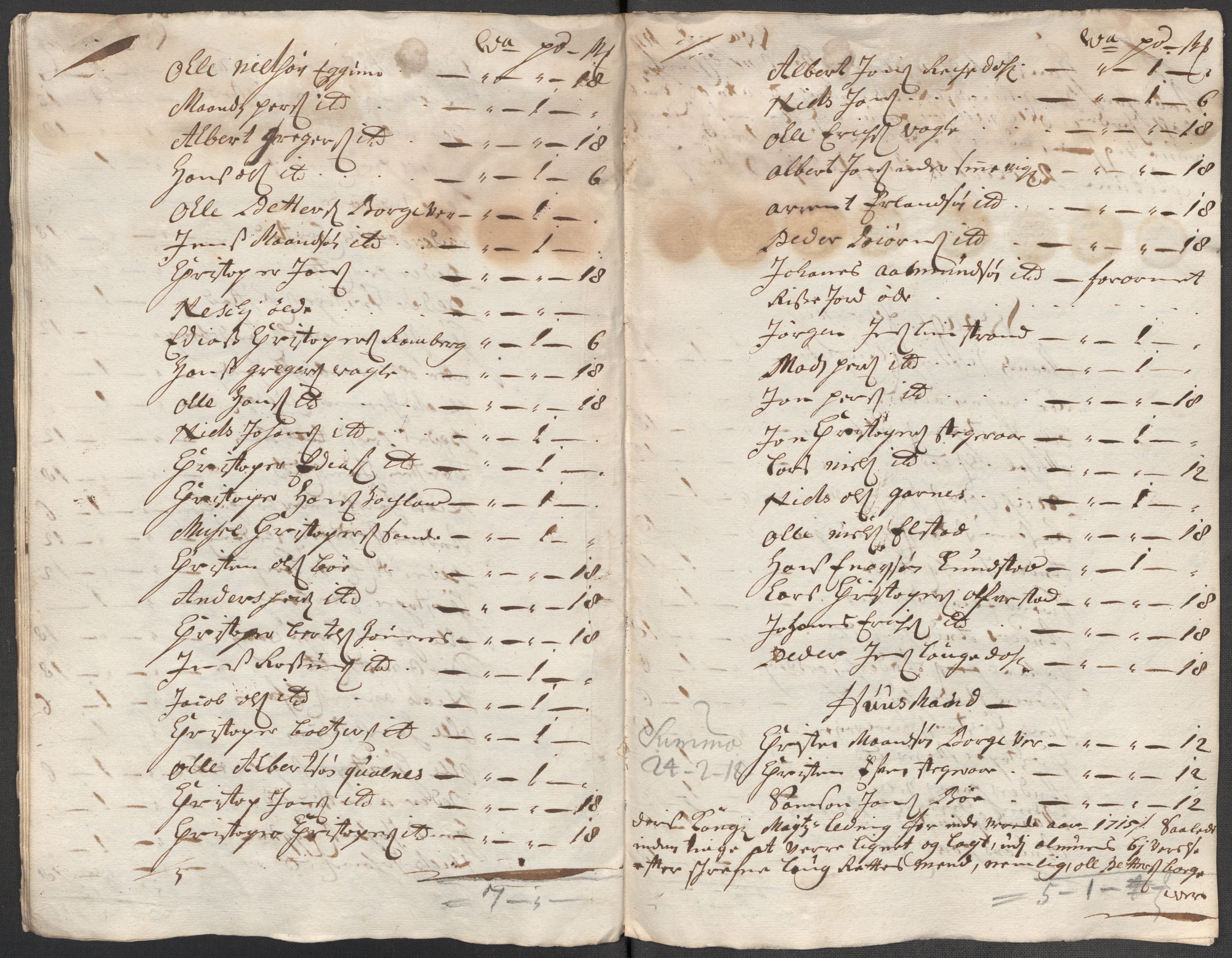 Rentekammeret inntil 1814, Reviderte regnskaper, Fogderegnskap, RA/EA-4092/R67/L4681: Fogderegnskap Vesterålen, Andenes og Lofoten, 1715, p. 155