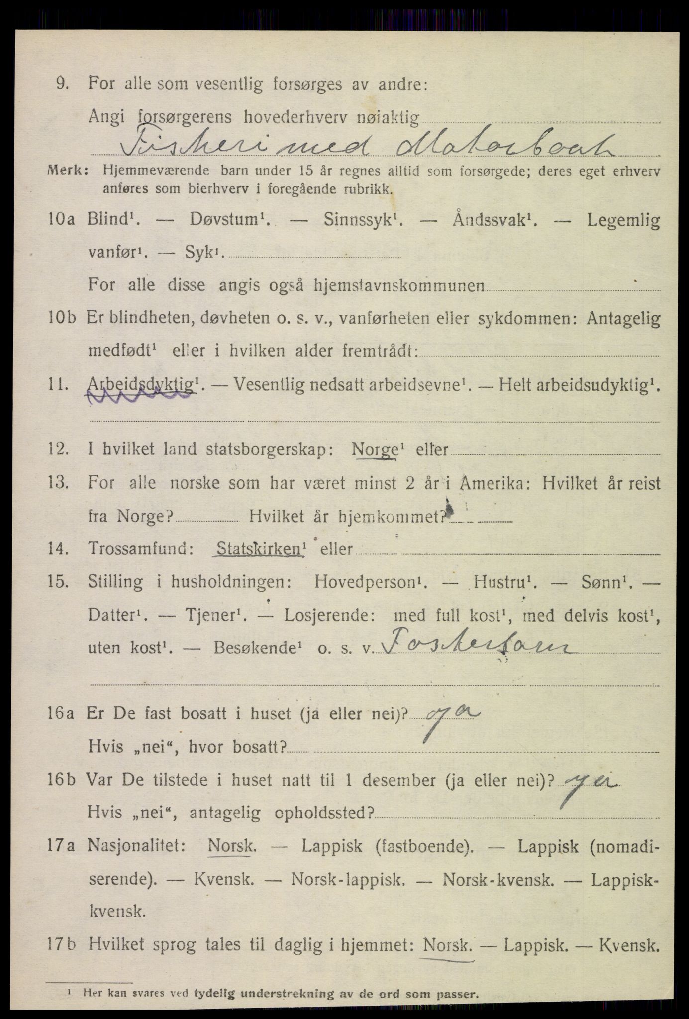 SAT, 1920 census for Rødøy, 1920, p. 5327