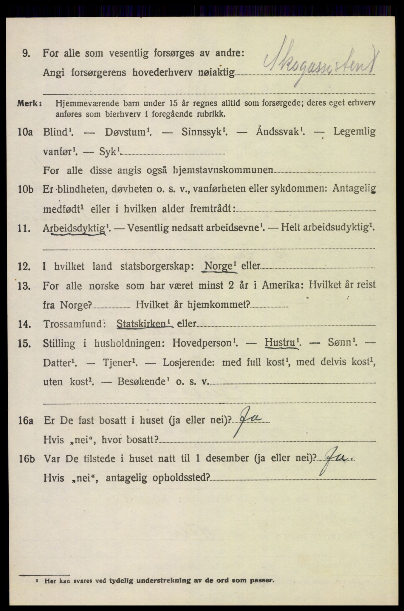 SAH, 1920 census for Trysil, 1920, p. 7100