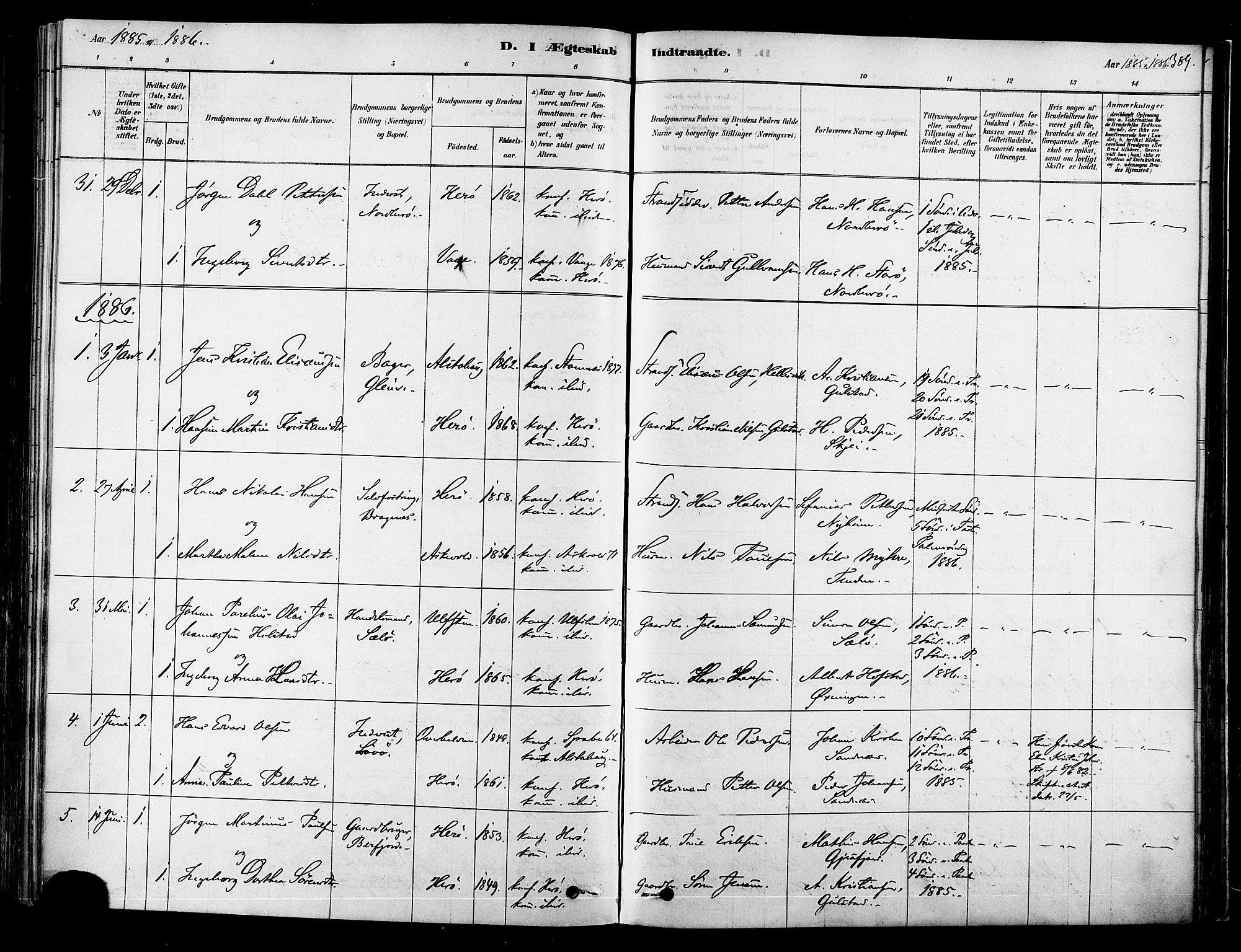 Ministerialprotokoller, klokkerbøker og fødselsregistre - Nordland, AV/SAT-A-1459/834/L0507: Parish register (official) no. 834A05, 1878-1892, p. 389