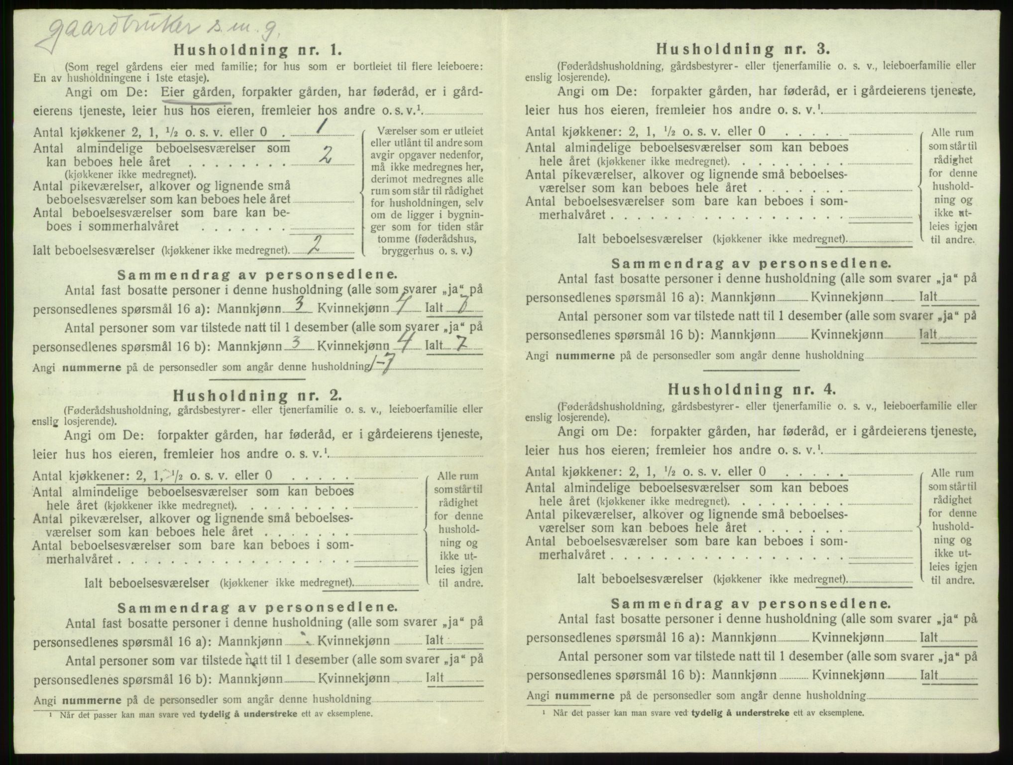 SAB, 1920 census for Kyrkjebø, 1920, p. 144