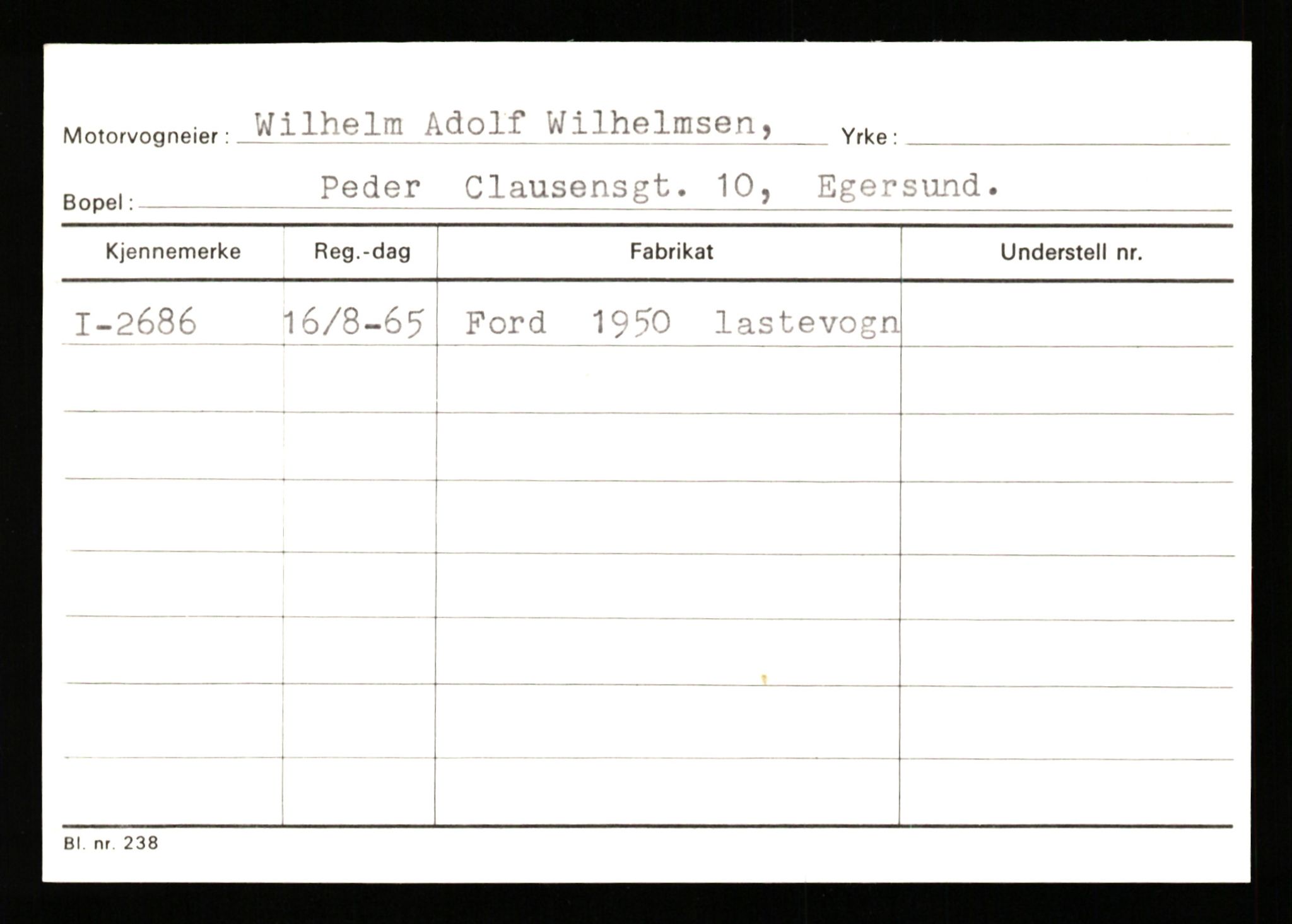 Stavanger trafikkstasjon, SAST/A-101942/0/G/L0001: Registreringsnummer: 0 - 5782, 1930-1971, p. 1831