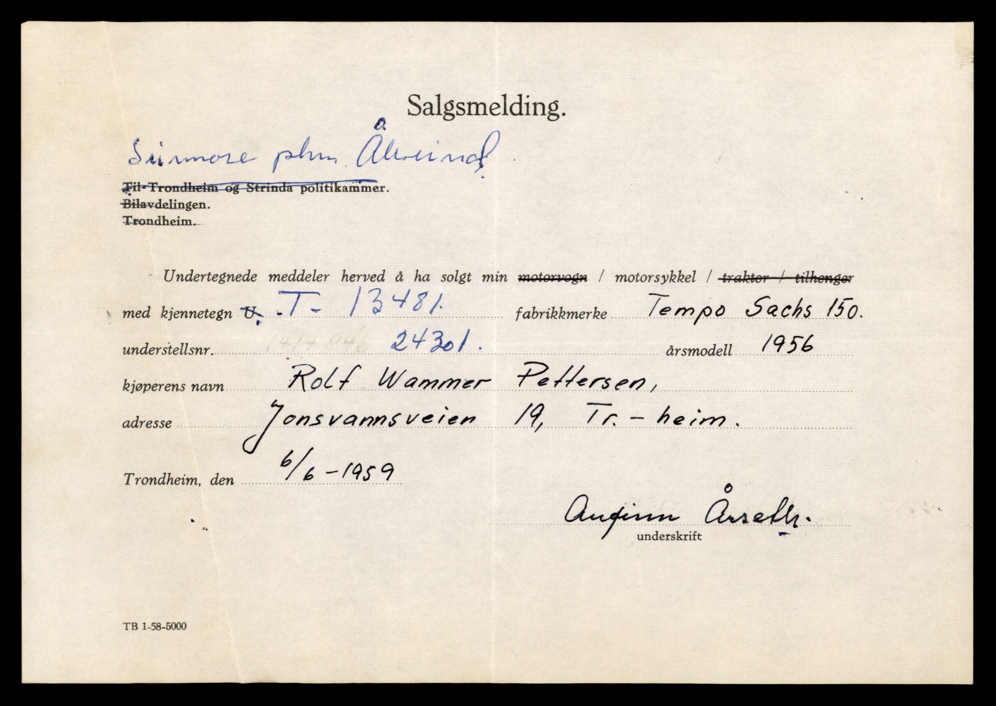 Møre og Romsdal vegkontor - Ålesund trafikkstasjon, SAT/A-4099/F/Fe/L0039: Registreringskort for kjøretøy T 13361 - T 13530, 1927-1998, p. 2038