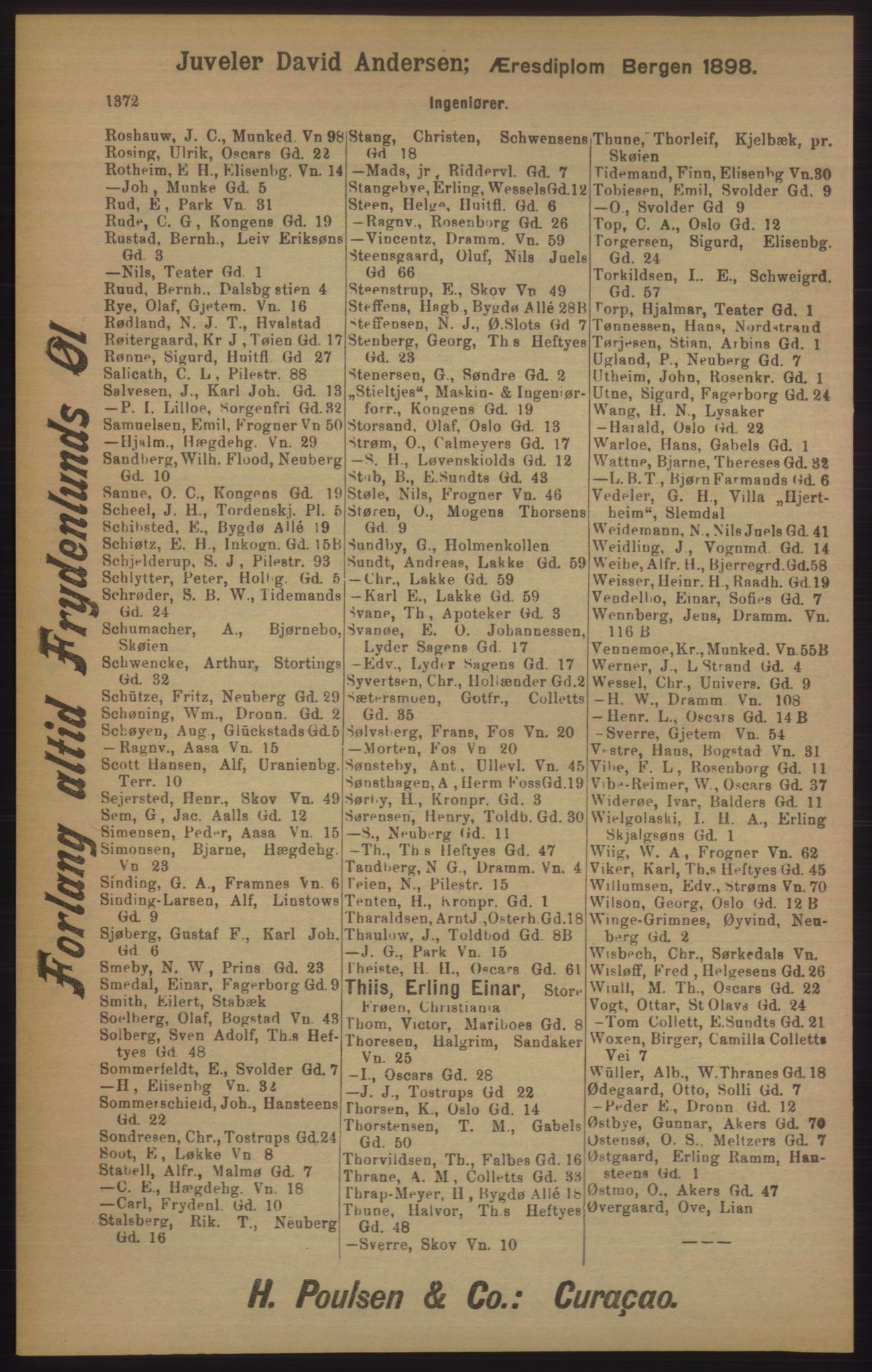 Kristiania/Oslo adressebok, PUBL/-, 1905, p. 1372