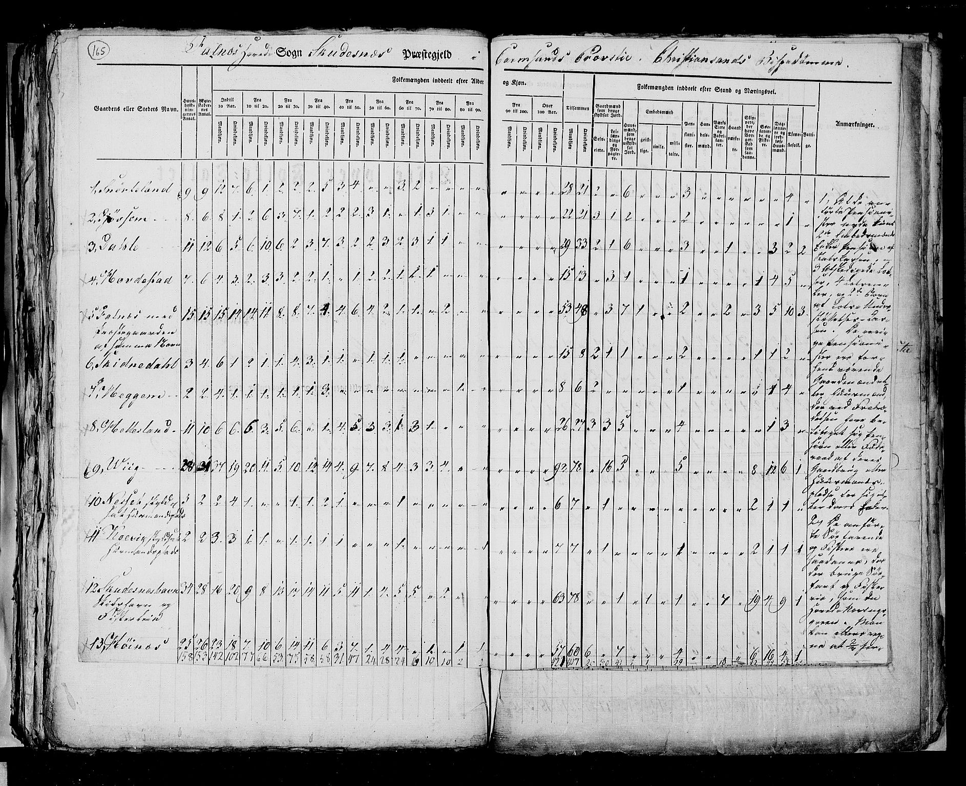 RA, Census 1825, vol. 12: Stavanger amt, 1825, p. 165