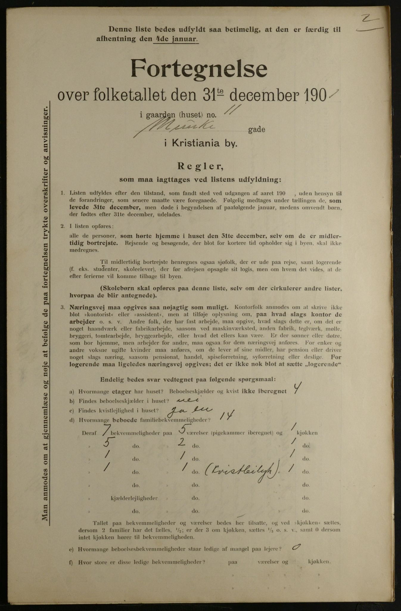 OBA, Municipal Census 1901 for Kristiania, 1901, p. 10446